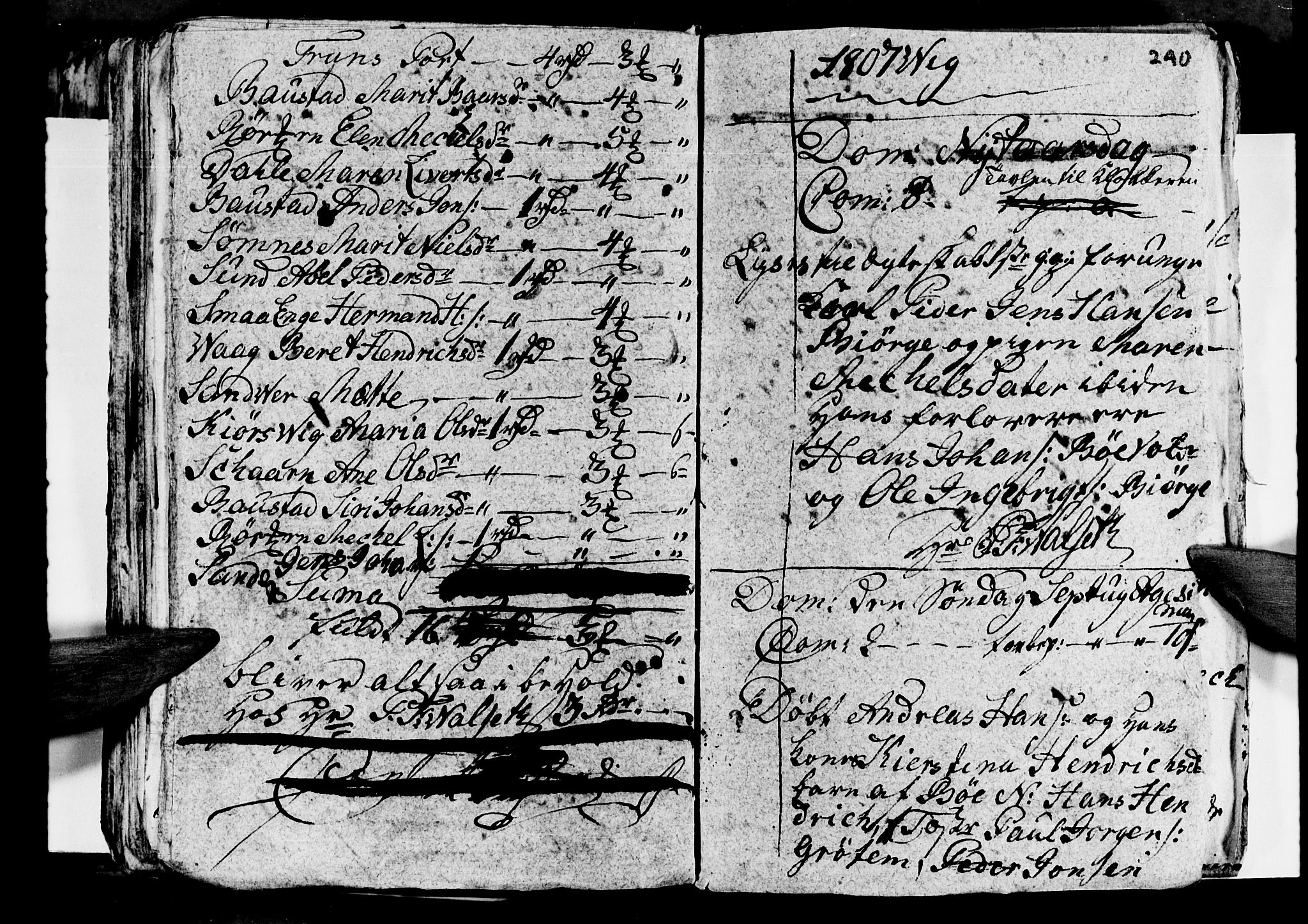 Ministerialprotokoller, klokkerbøker og fødselsregistre - Nordland, SAT/A-1459/812/L0184: Parish register (copy) no. 812C02, 1793-1809, p. 240