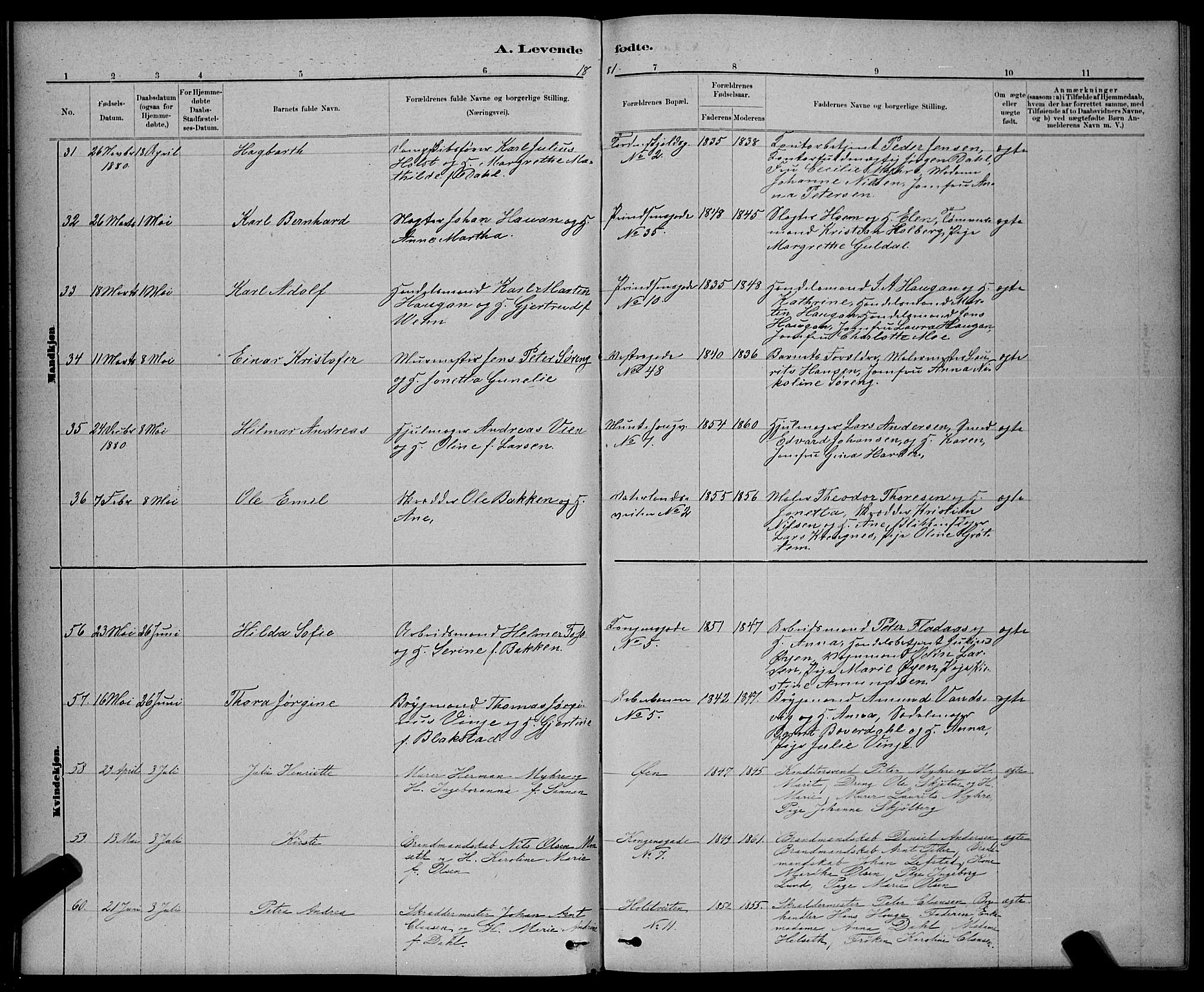 Ministerialprotokoller, klokkerbøker og fødselsregistre - Sør-Trøndelag, AV/SAT-A-1456/601/L0091: Parish register (copy) no. 601C09, 1878-1883