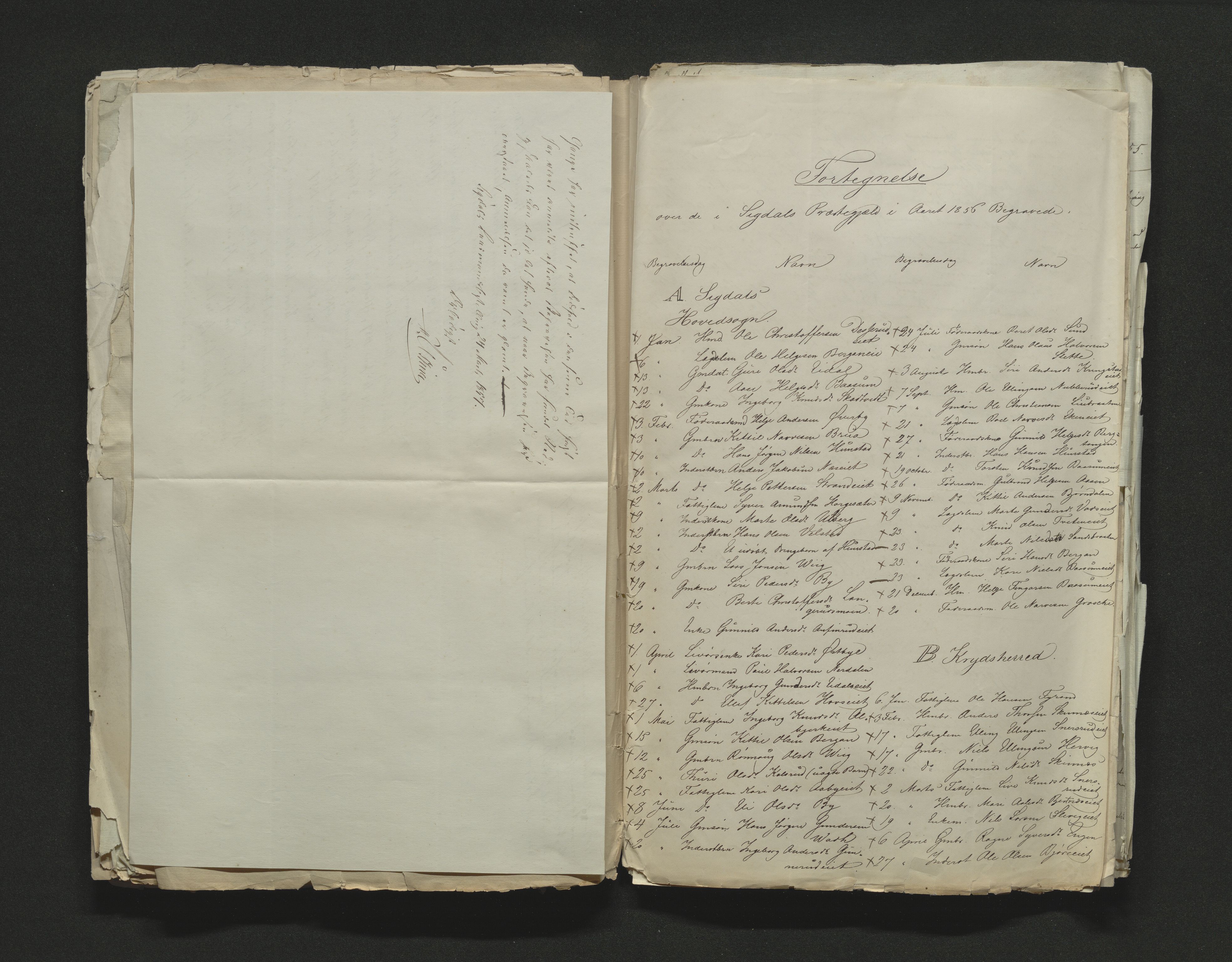 Eiker, Modum og Sigdal sorenskriveri, AV/SAKO-A-123/H/Ha/Hab/L0009: Dødsfallsmeldinger, 1854-1857, p. 333