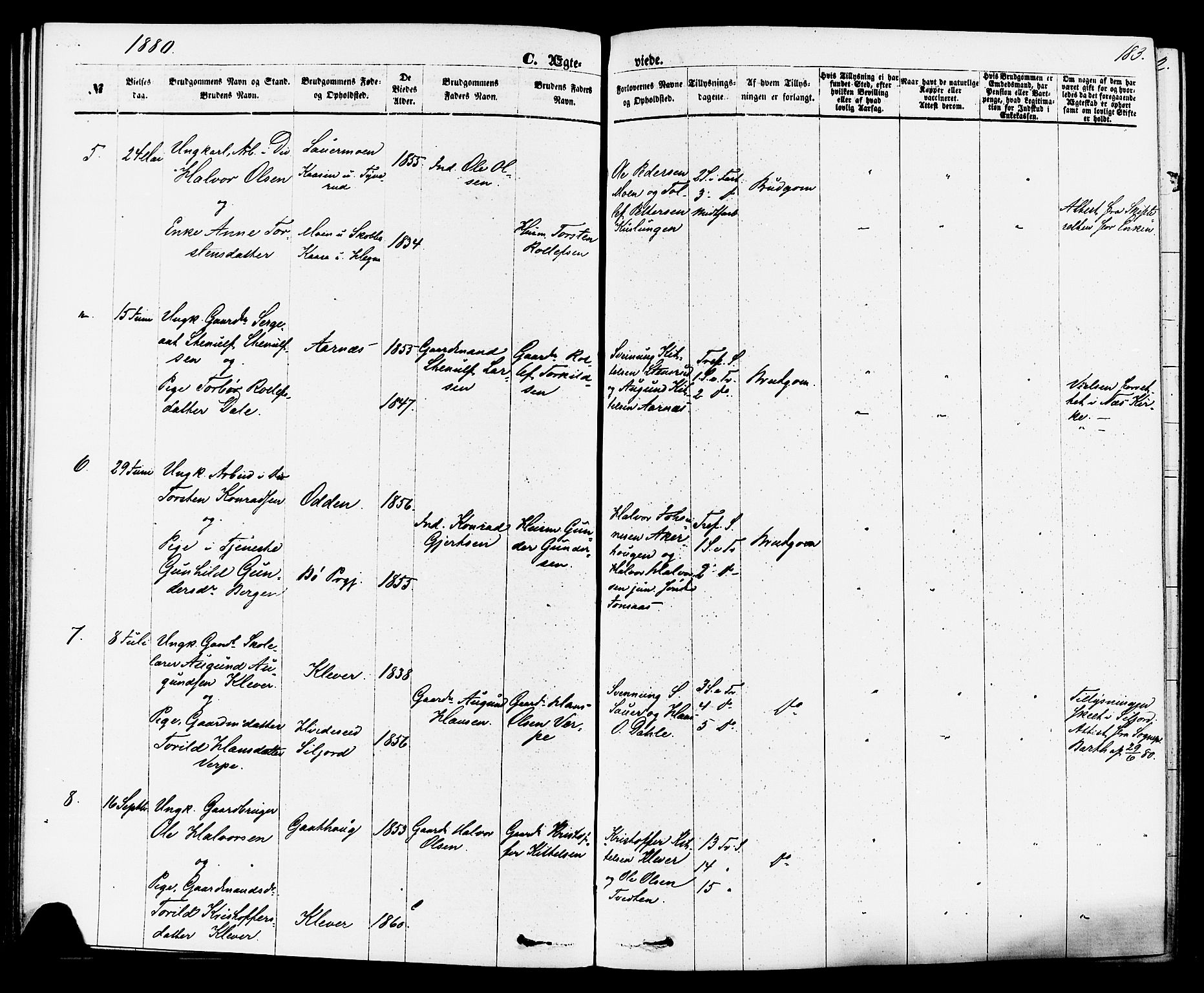 Sauherad kirkebøker, SAKO/A-298/F/Fa/L0008: Parish register (official) no. I 8, 1873-1886, p. 183