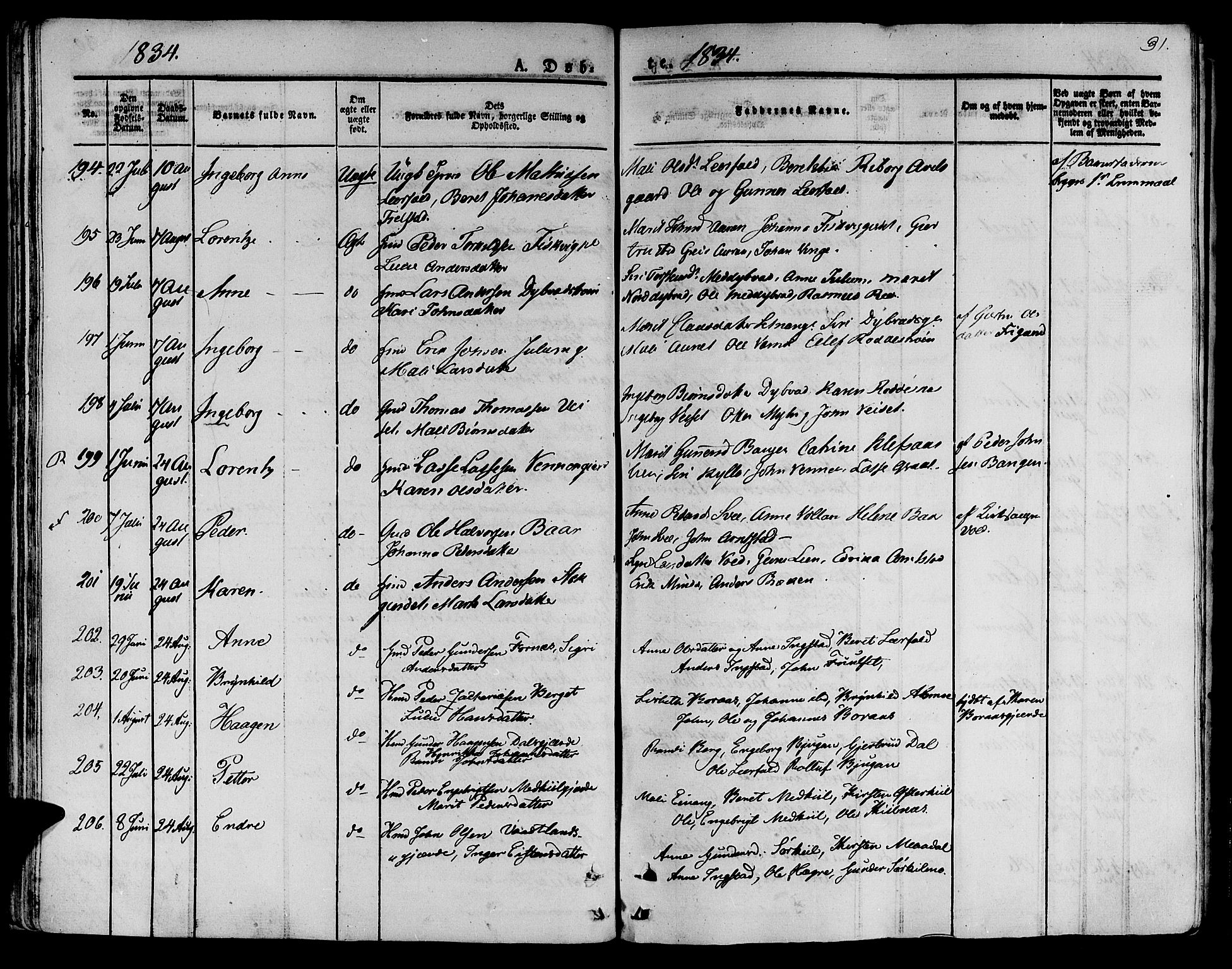 Ministerialprotokoller, klokkerbøker og fødselsregistre - Nord-Trøndelag, SAT/A-1458/709/L0071: Parish register (official) no. 709A11, 1833-1844, p. 31