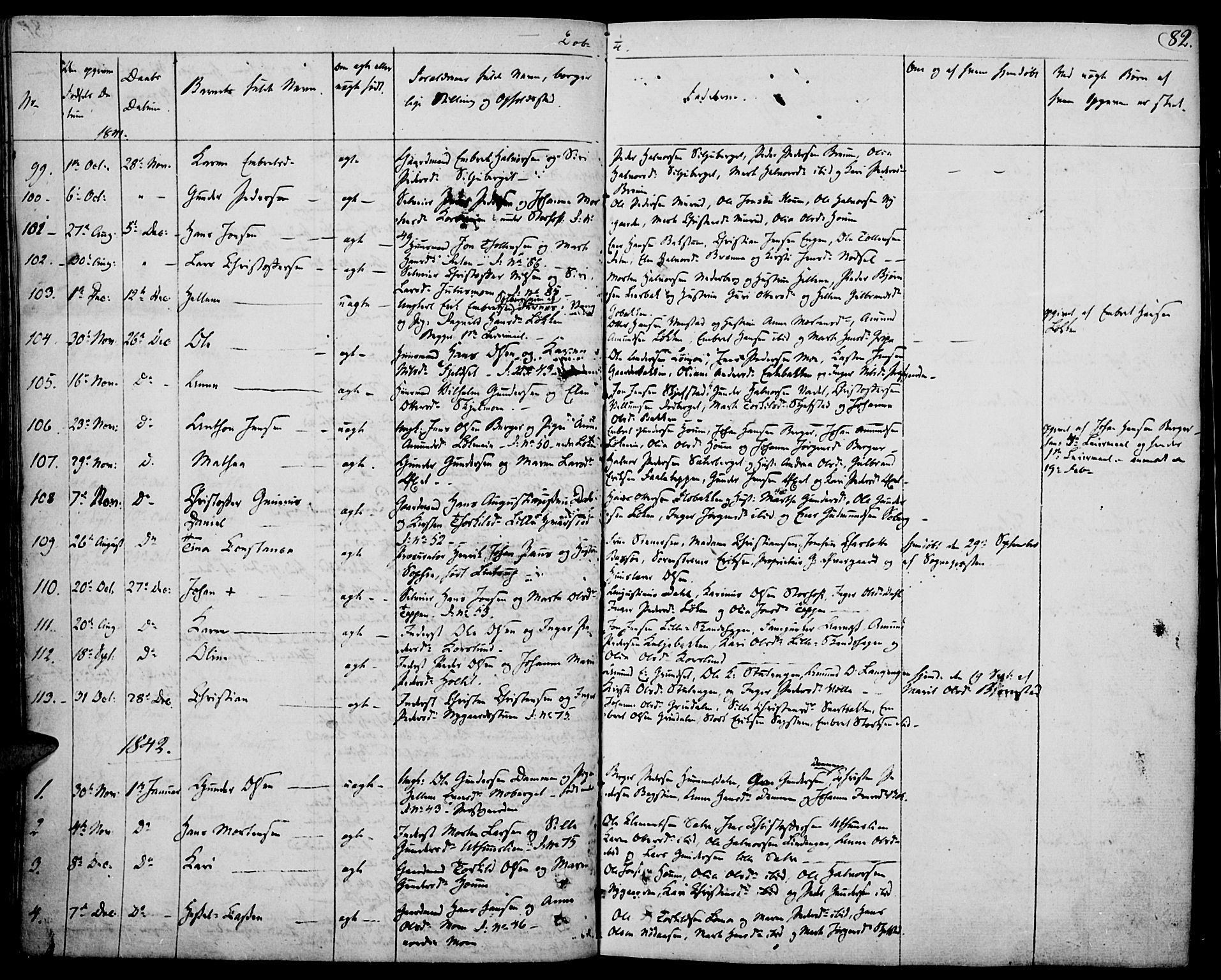 Elverum prestekontor, AV/SAH-PREST-044/H/Ha/Haa/L0008: Parish register (official) no. 8, 1830-1842, p. 82