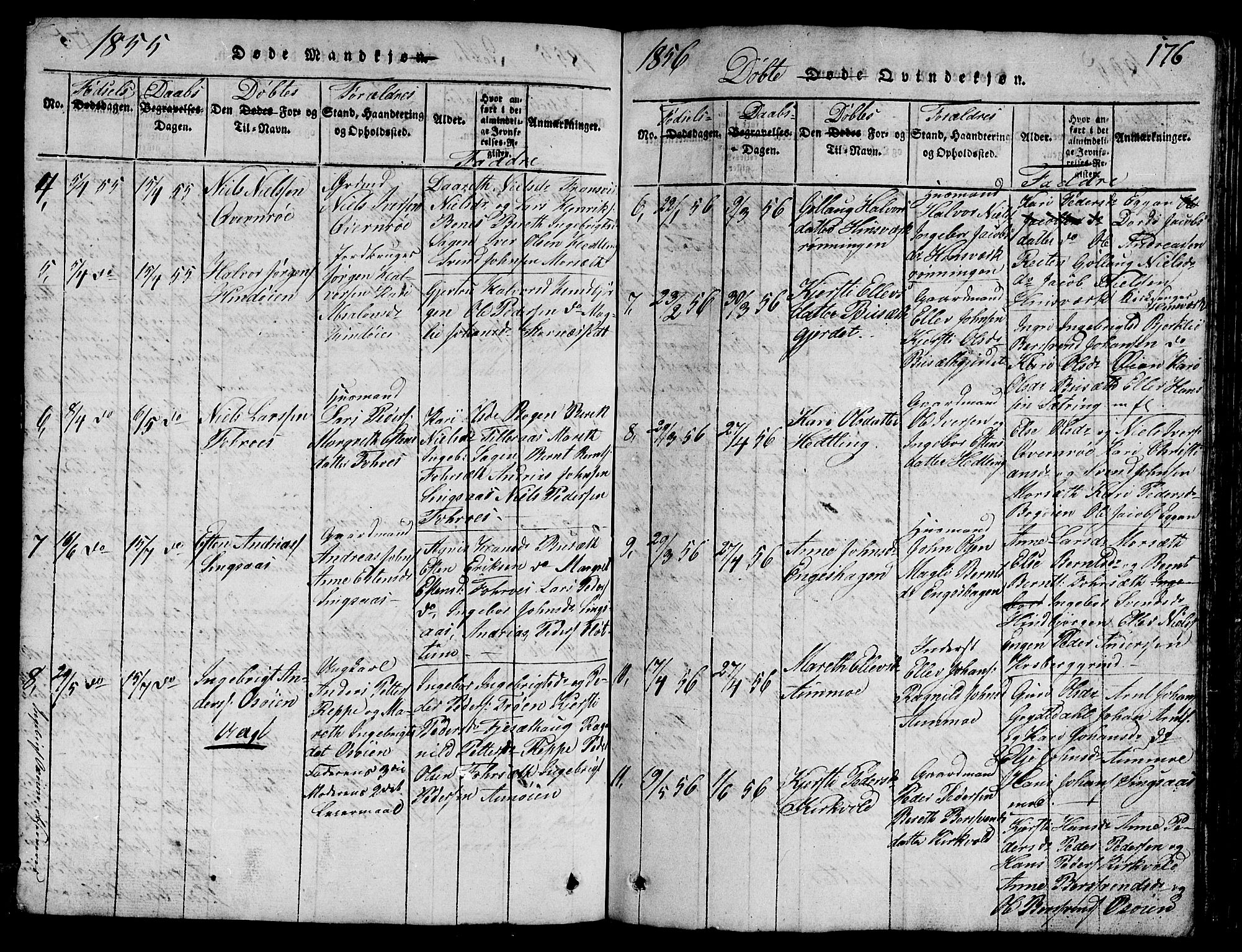 Ministerialprotokoller, klokkerbøker og fødselsregistre - Sør-Trøndelag, SAT/A-1456/688/L1026: Parish register (copy) no. 688C01, 1817-1860, p. 176