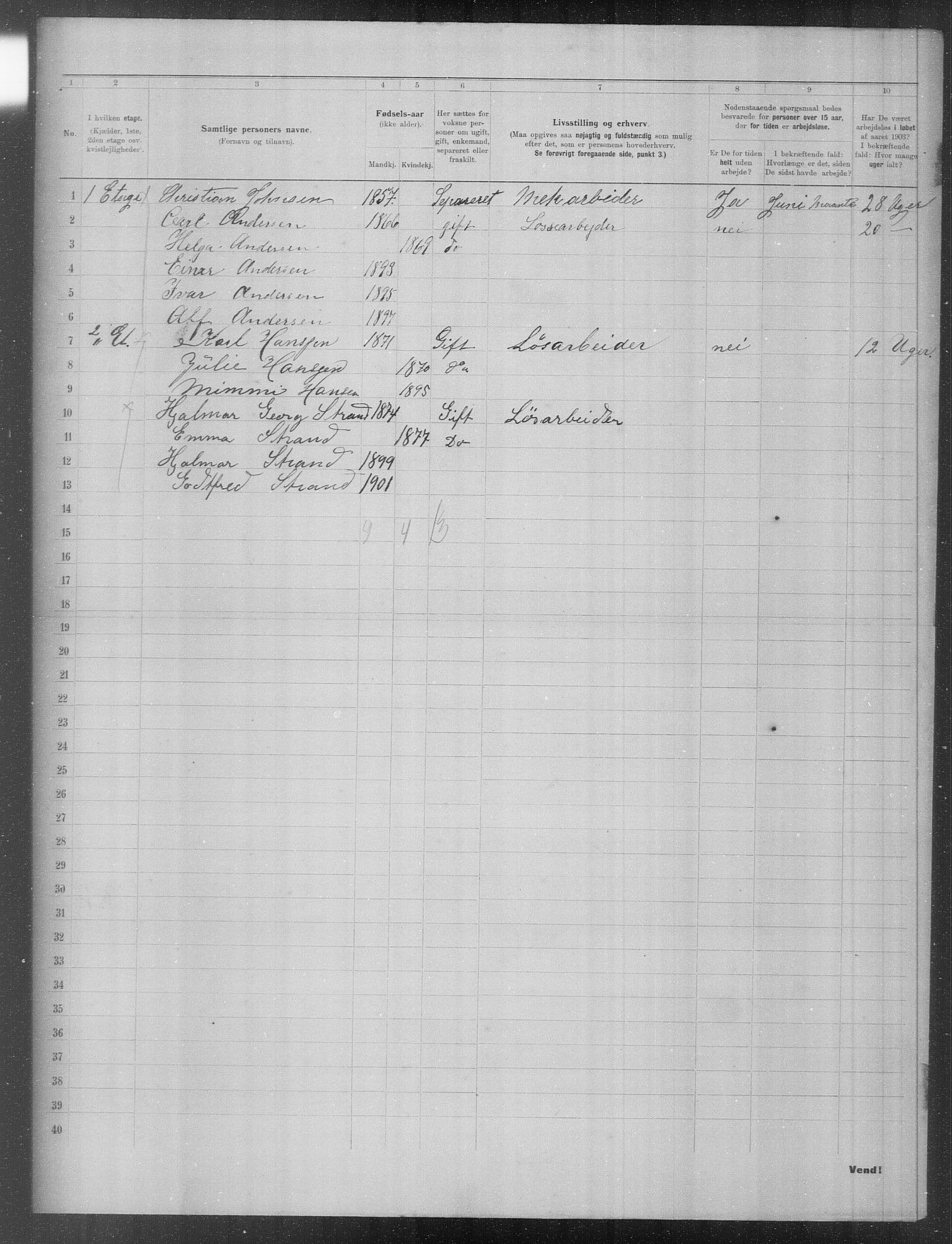 OBA, Municipal Census 1903 for Kristiania, 1903, p. 20767