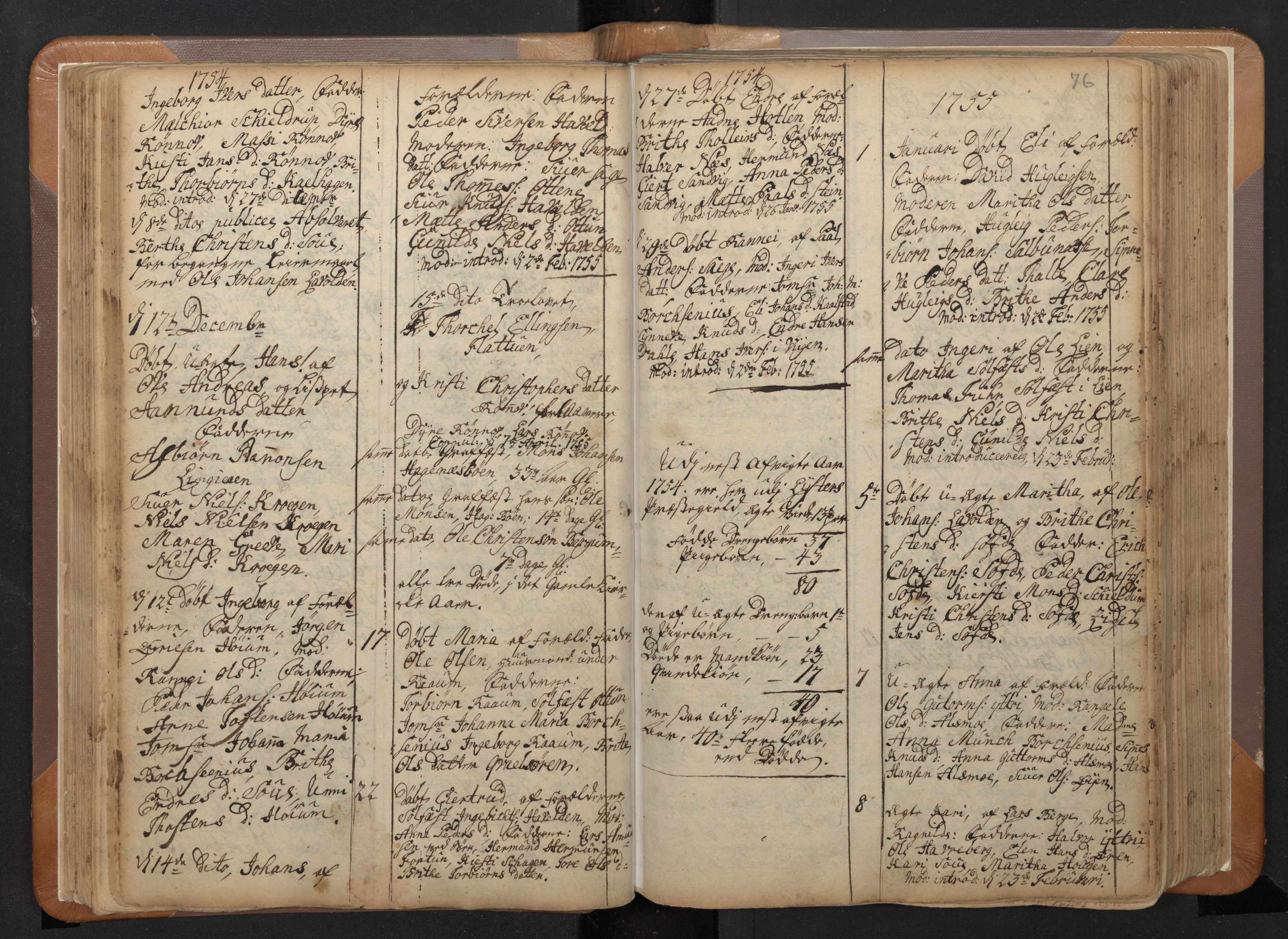 Luster sokneprestembete, SAB/A-81101/H/Haa/Haaa/L0002: Parish register (official) no. A 2, 1751-1796, p. 75b-76a
