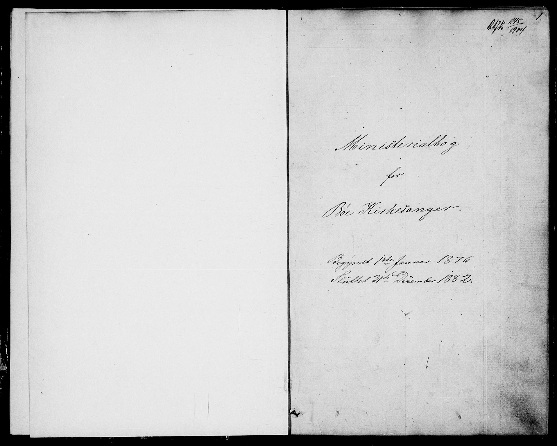 Bø kirkebøker, SAKO/A-257/G/Ga/L0004: Parish register (copy) no. 4, 1876-1882, p. 1