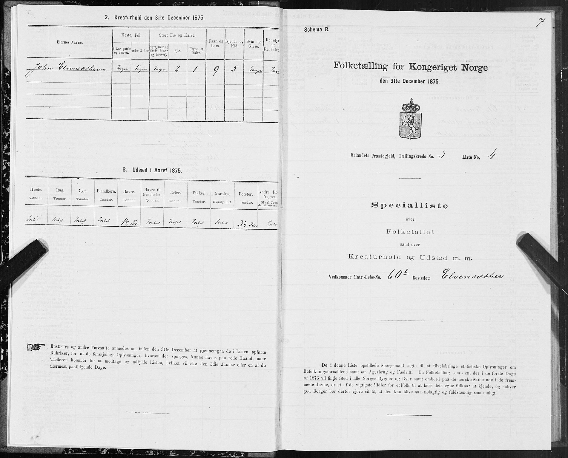 SAT, 1875 census for 1621P Ørland, 1875, p. 2007