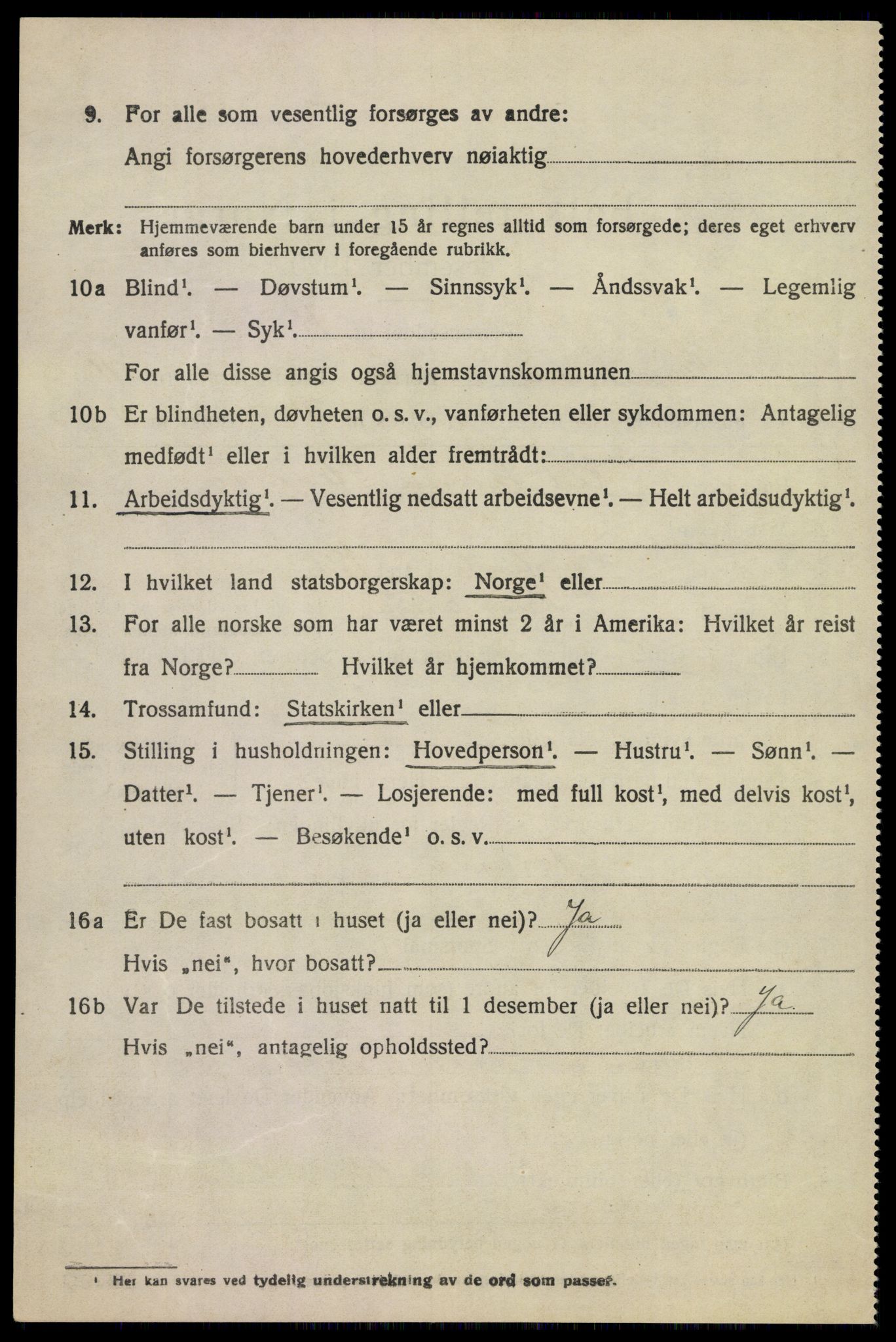 SAKO, 1920 census for Sandeherred, 1920, p. 16149