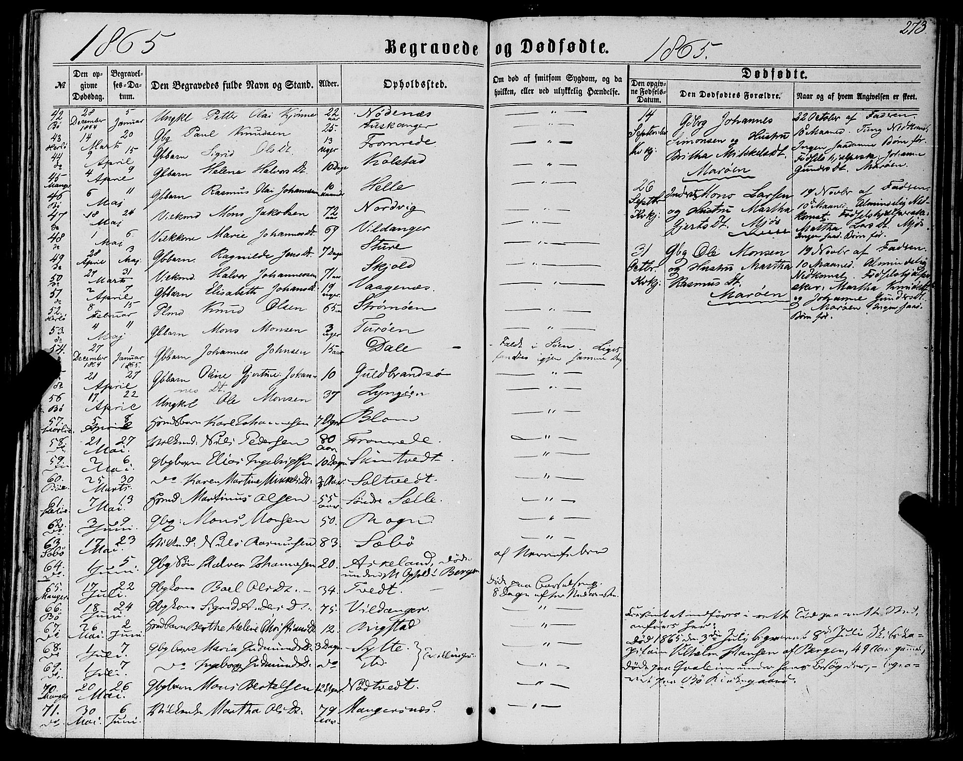 Manger sokneprestembete, AV/SAB-A-76801/H/Haa: Parish register (official) no. A 7, 1860-1870, p. 273