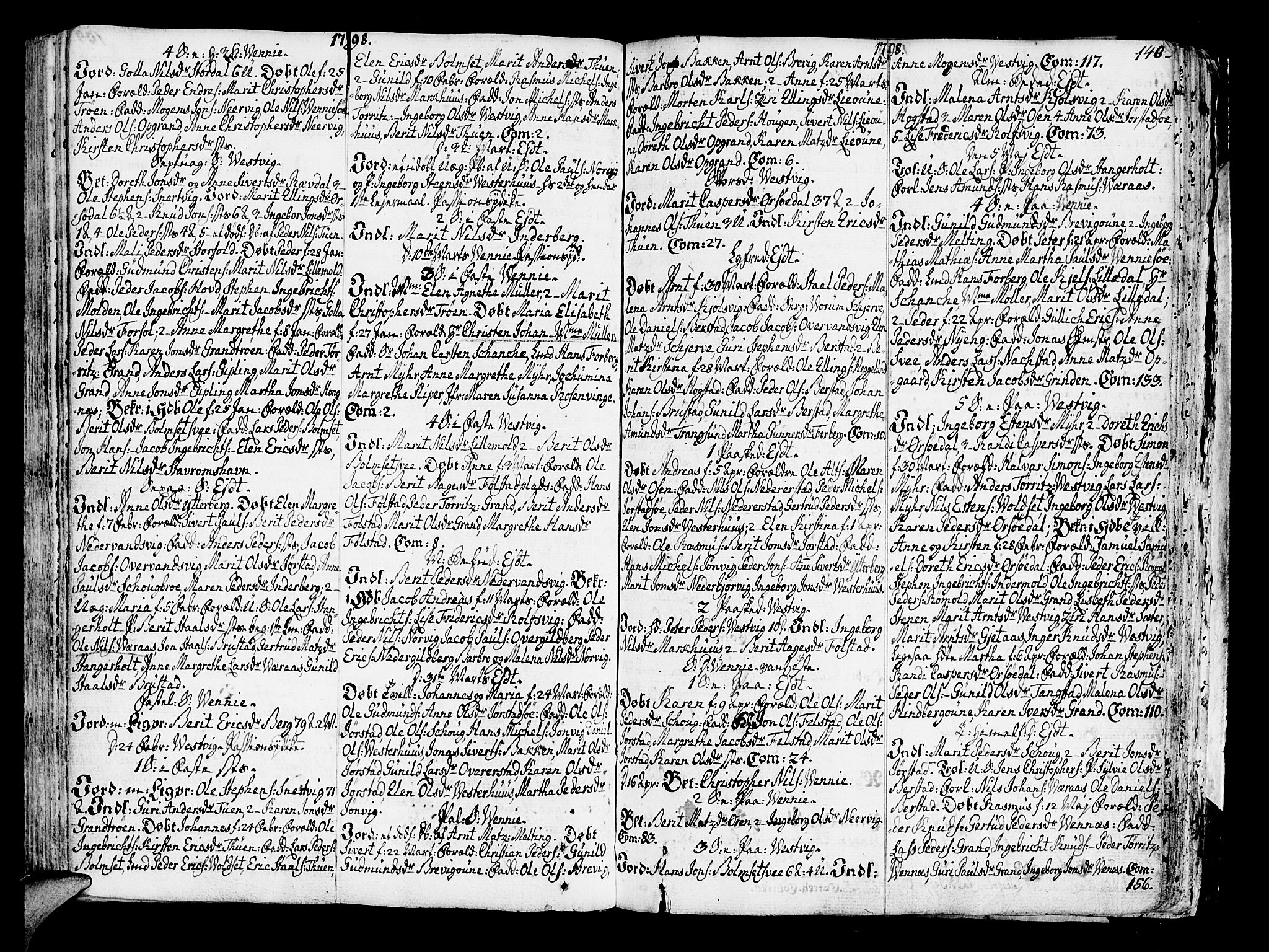 Ministerialprotokoller, klokkerbøker og fødselsregistre - Nord-Trøndelag, SAT/A-1458/722/L0216: Parish register (official) no. 722A03, 1756-1816, p. 140