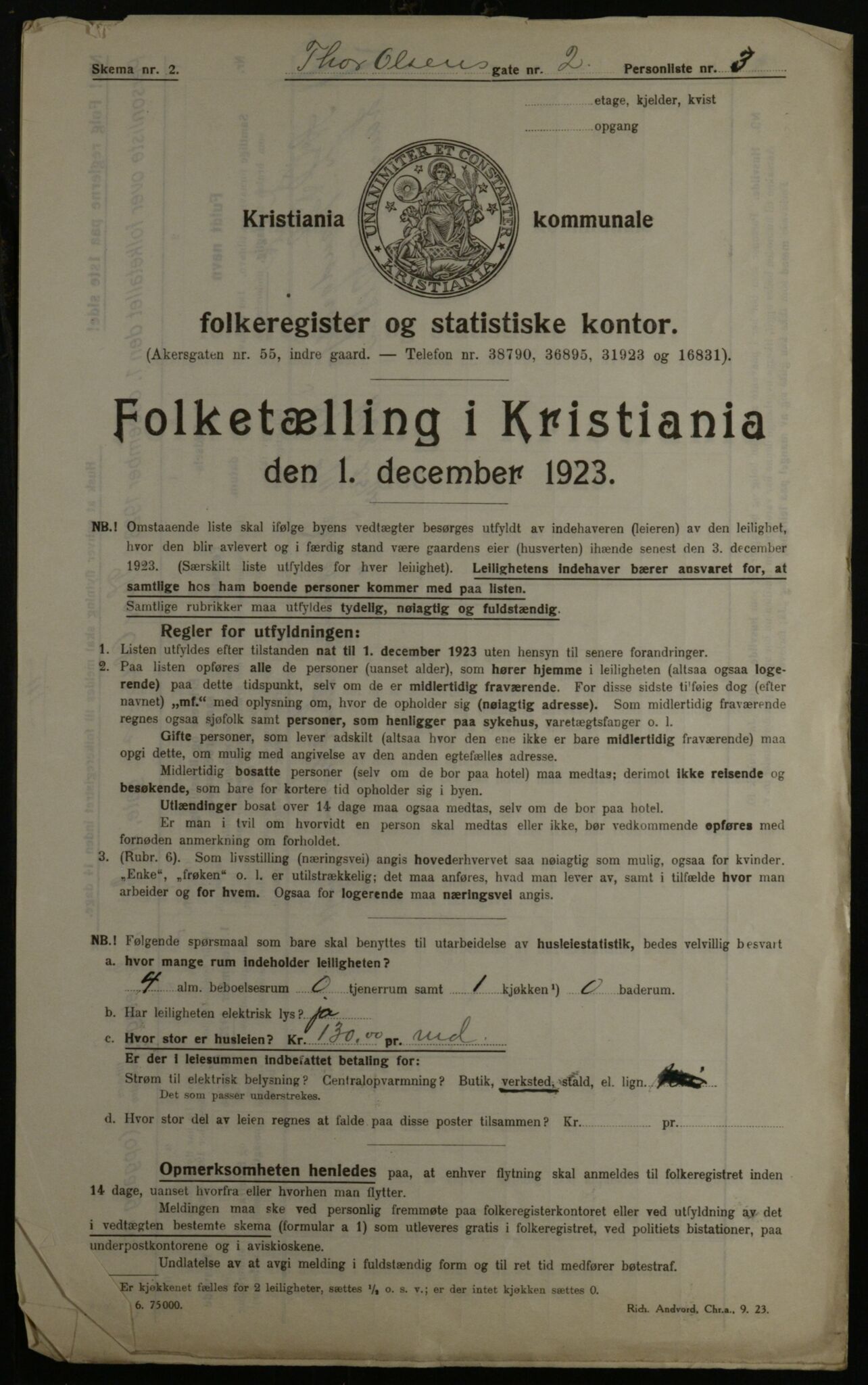 OBA, Municipal Census 1923 for Kristiania, 1923, p. 120980