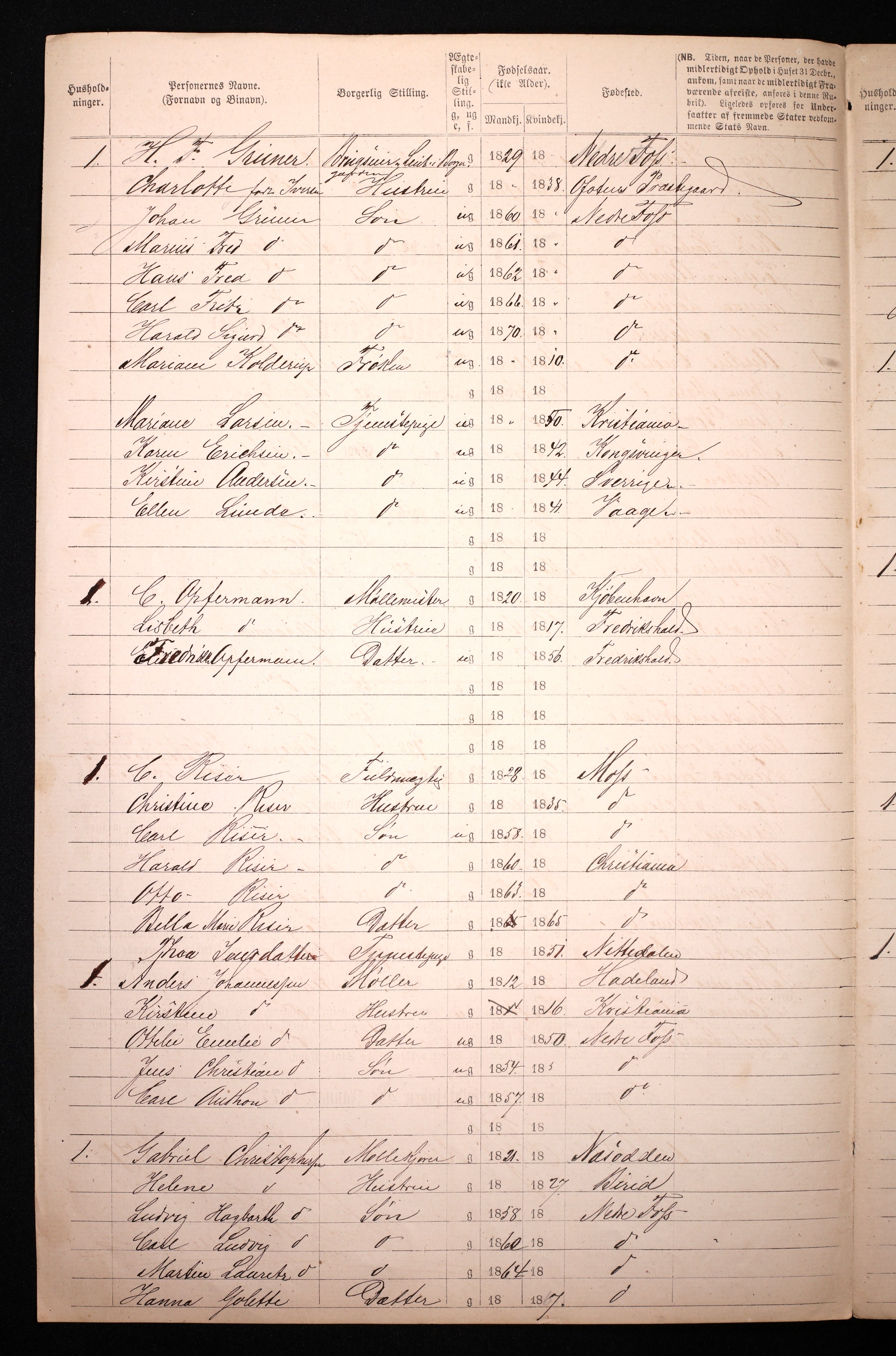 RA, 1870 census for 0301 Kristiania, 1870, p. 937