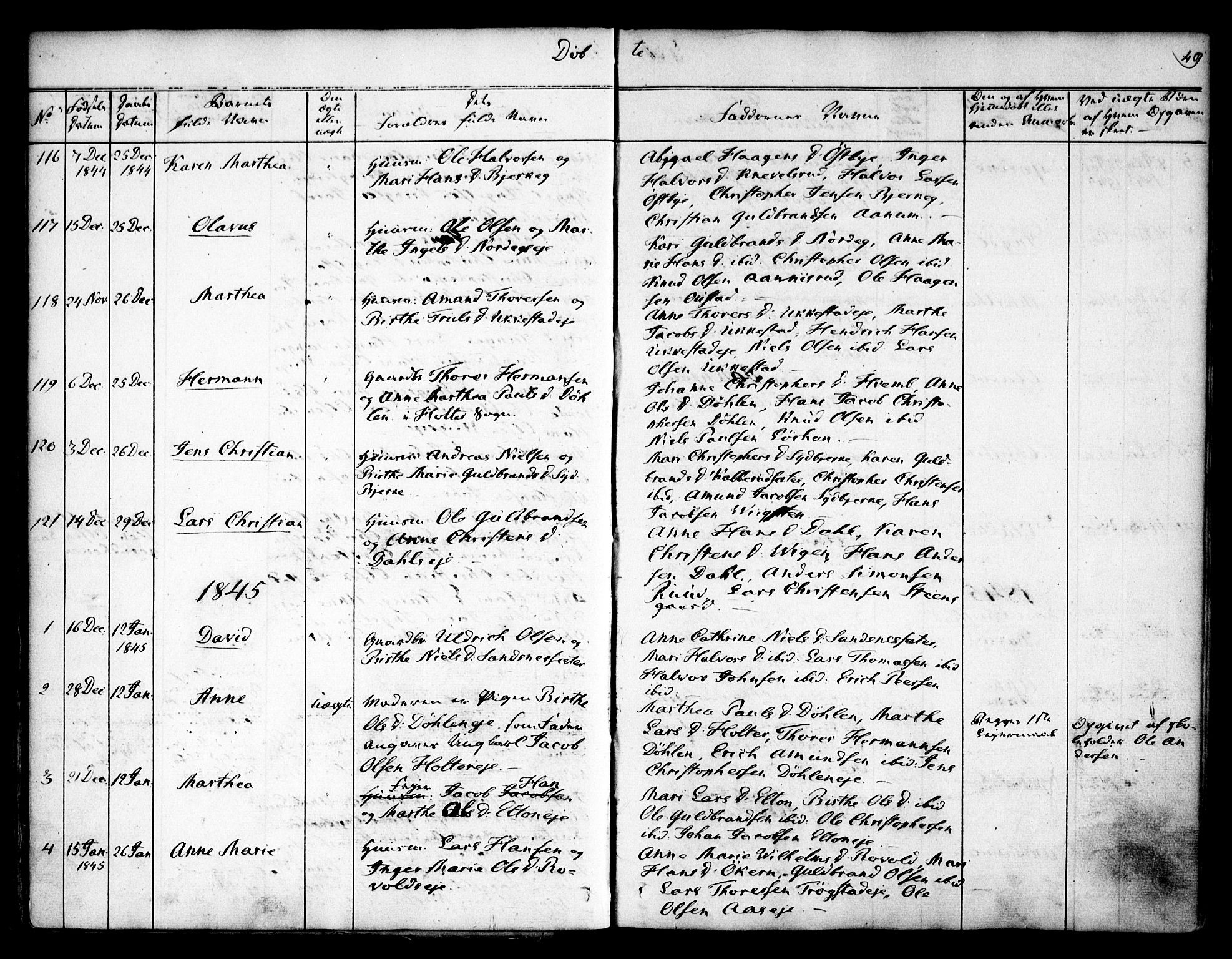 Nannestad prestekontor Kirkebøker, SAO/A-10414a/F/Fa/L0010: Parish register (official) no. I 10, 1840-1850, p. 49