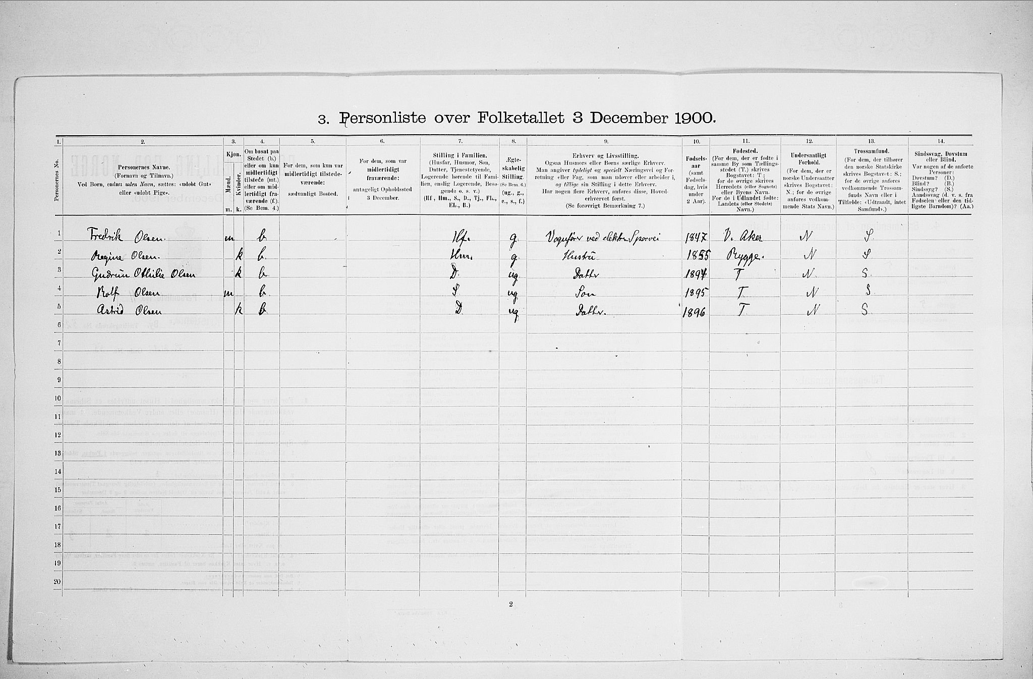 SAO, 1900 census for Kristiania, 1900, p. 41176