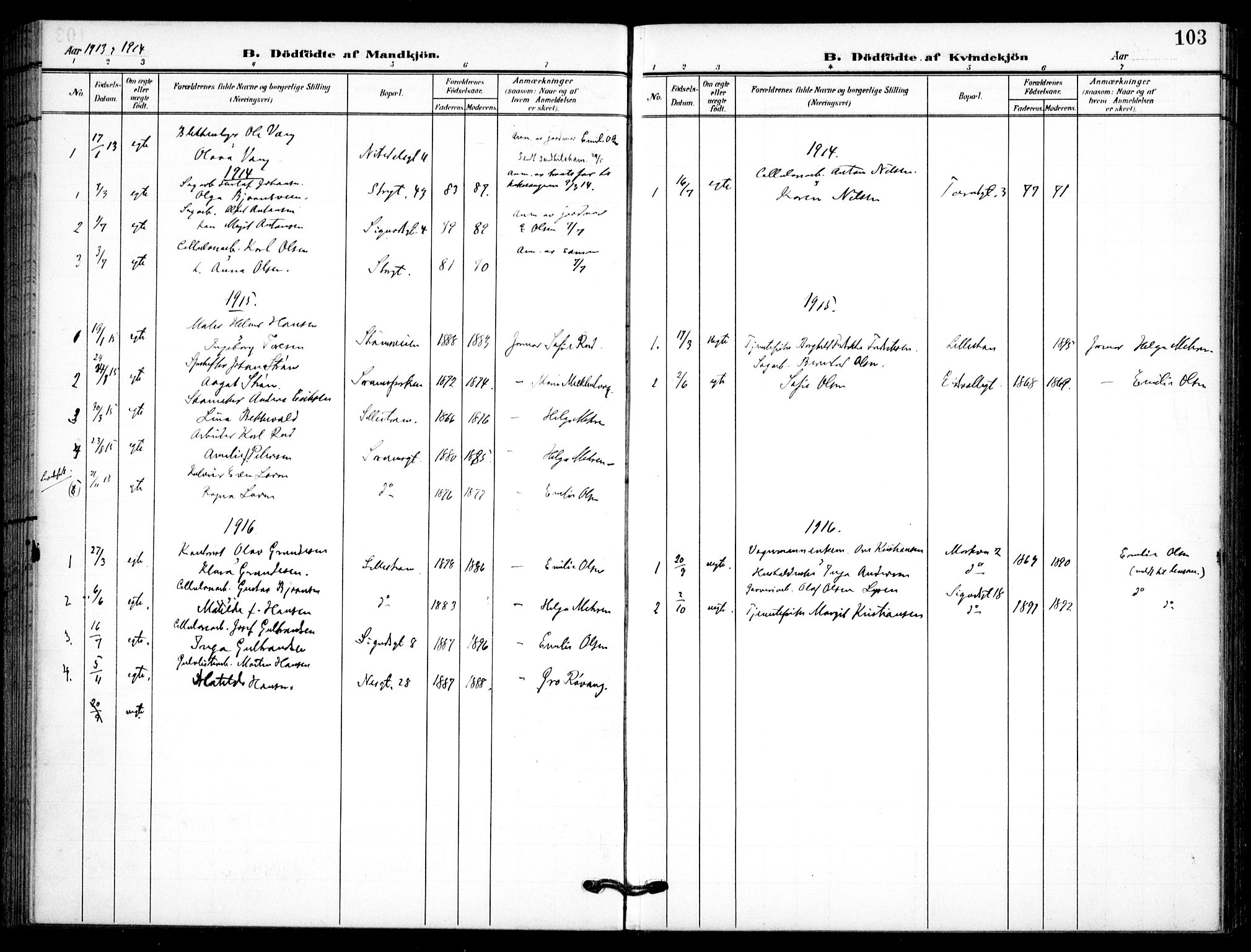 Skedsmo prestekontor Kirkebøker, SAO/A-10033a/F/Fc/L0001: Parish register (official) no. III 1, 1908-1916, p. 103