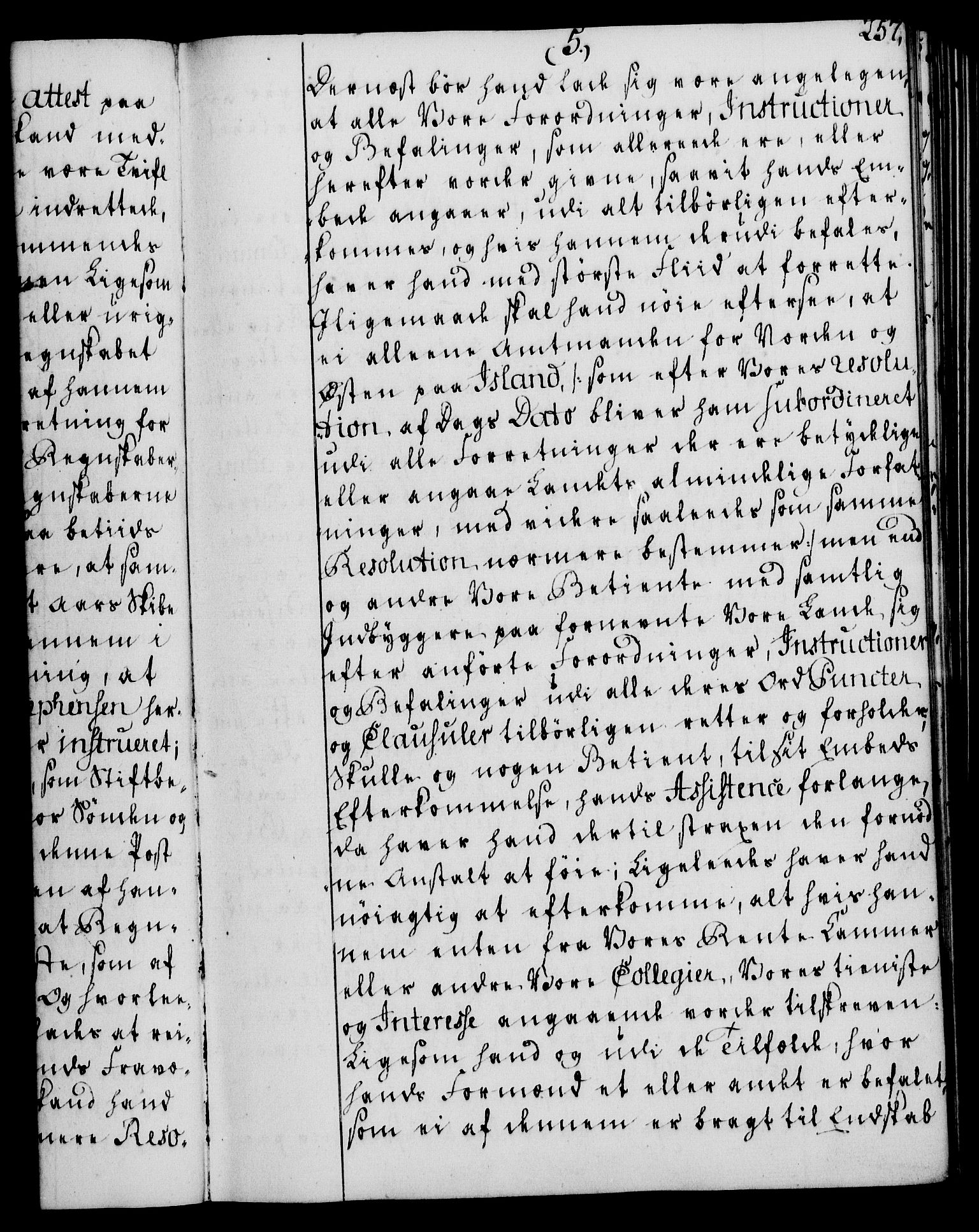 Rentekammeret, Kammerkanselliet, RA/EA-3111/G/Gg/Ggi/L0003: Norsk instruksjonsprotokoll med register (merket RK 53.36), 1751-1775, p. 257