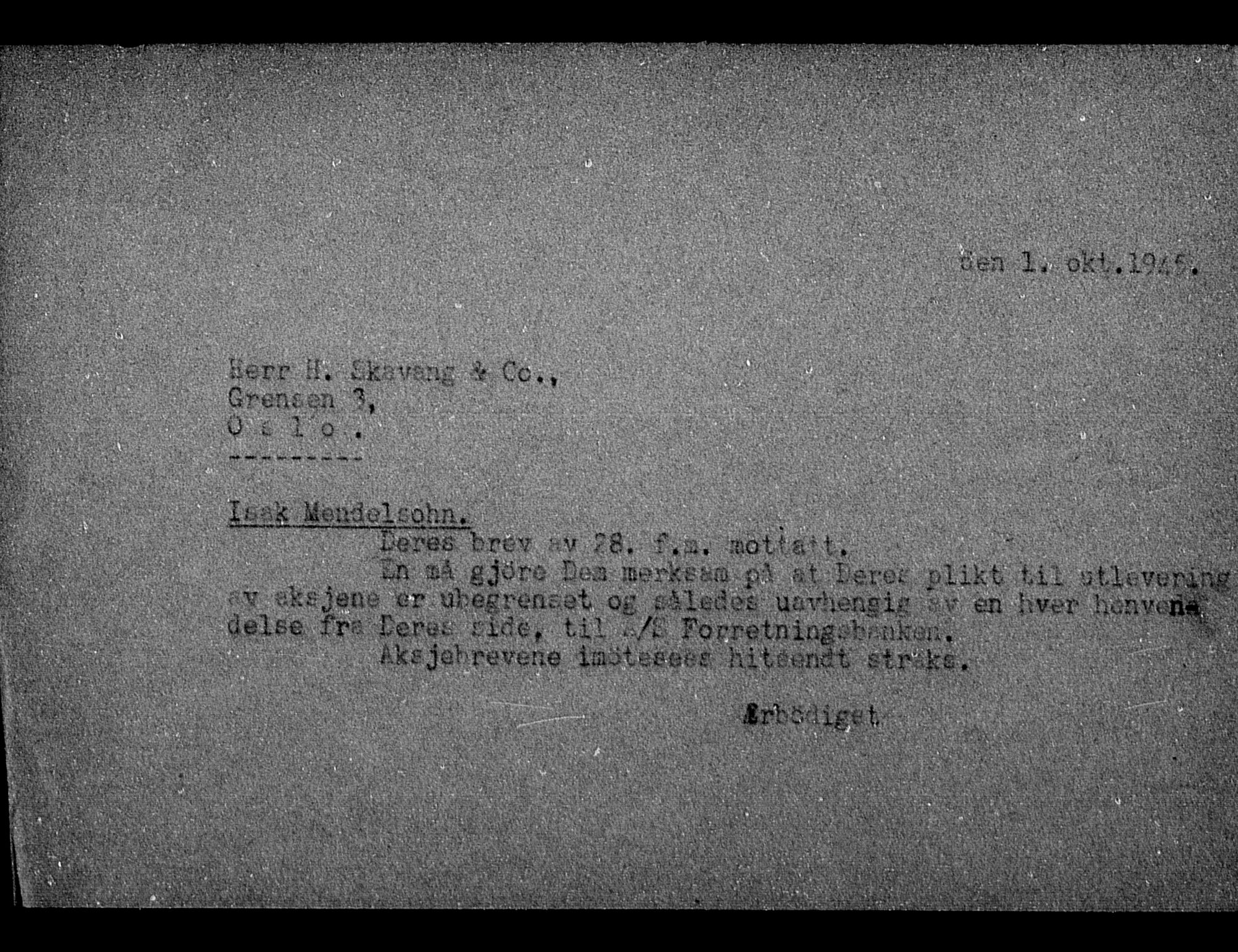 Justisdepartementet, Tilbakeføringskontoret for inndratte formuer, AV/RA-S-1564/H/Hc/Hca/L0909: --, 1945-1947, p. 106