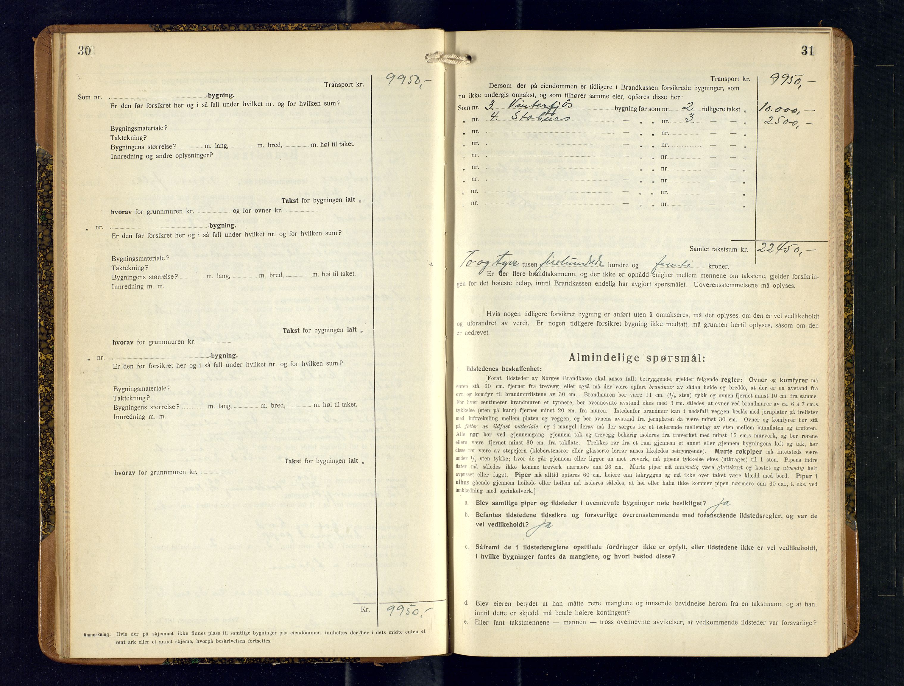 Harstad lensmannskontor, AV/SATØ-SATØ-10/F/Fr/Fra/L0615: Branntakstprotokoll (S), 1929-1932, p. 30-31