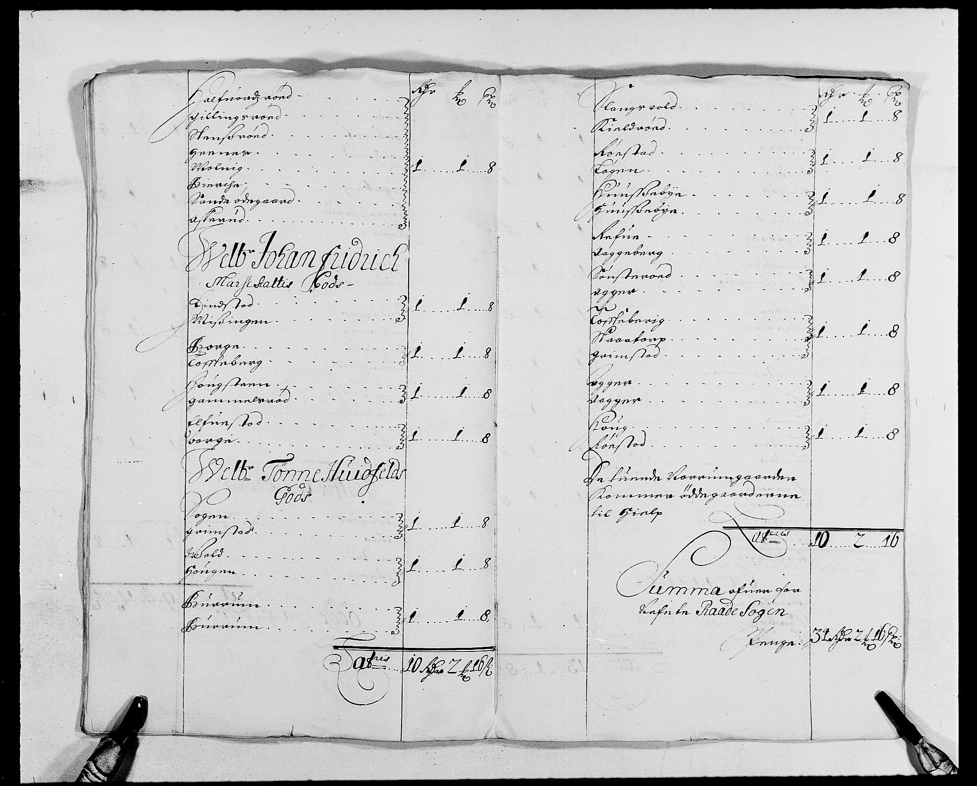 Rentekammeret inntil 1814, Reviderte regnskaper, Fogderegnskap, AV/RA-EA-4092/R02/L0106: Fogderegnskap Moss og Verne kloster, 1688-1691, p. 404