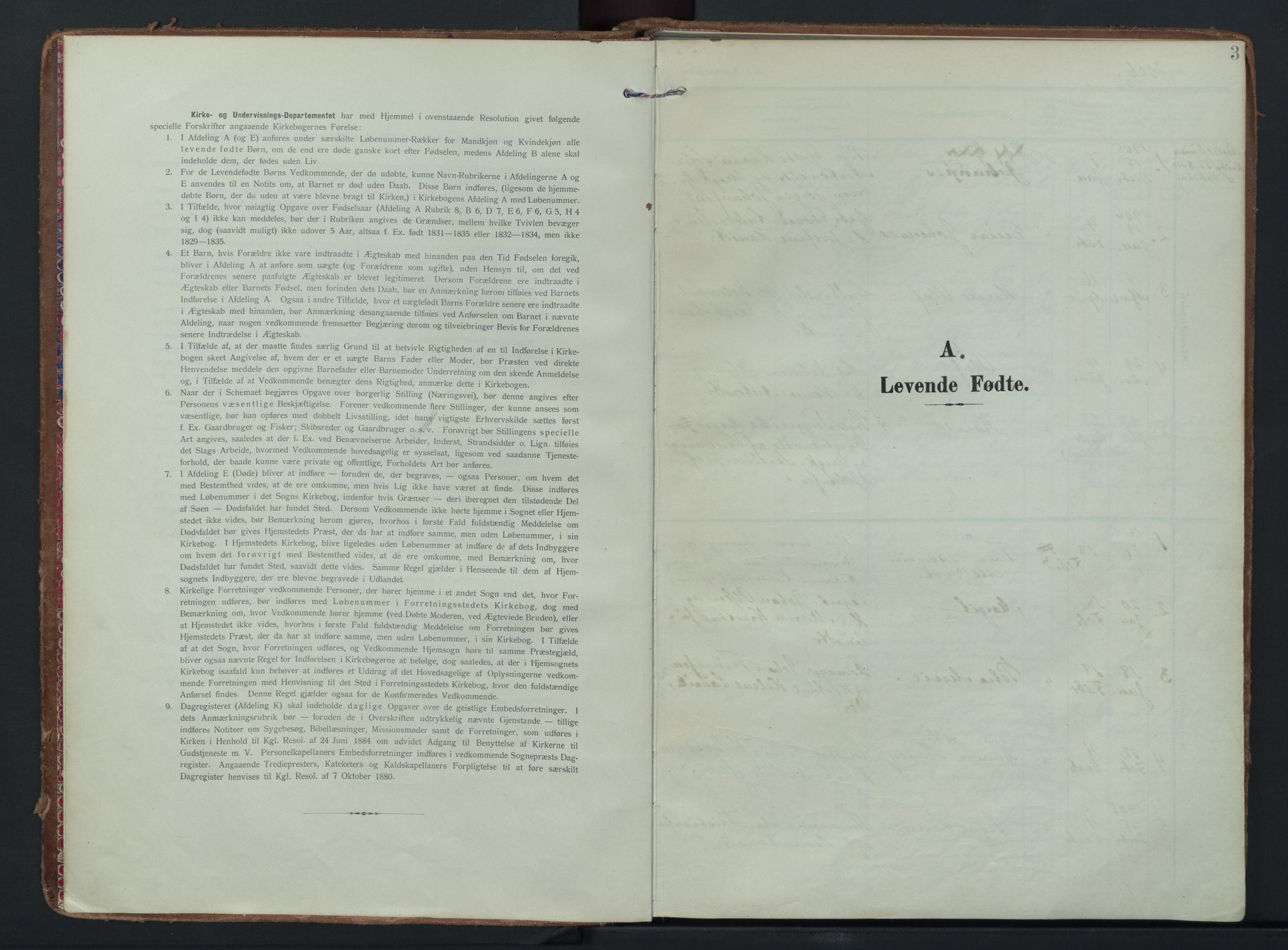 Eidsberg prestekontor Kirkebøker, AV/SAO-A-10905/F/Fc/L0002: Parish register (official) no. III 2, 1906-1934, p. 3