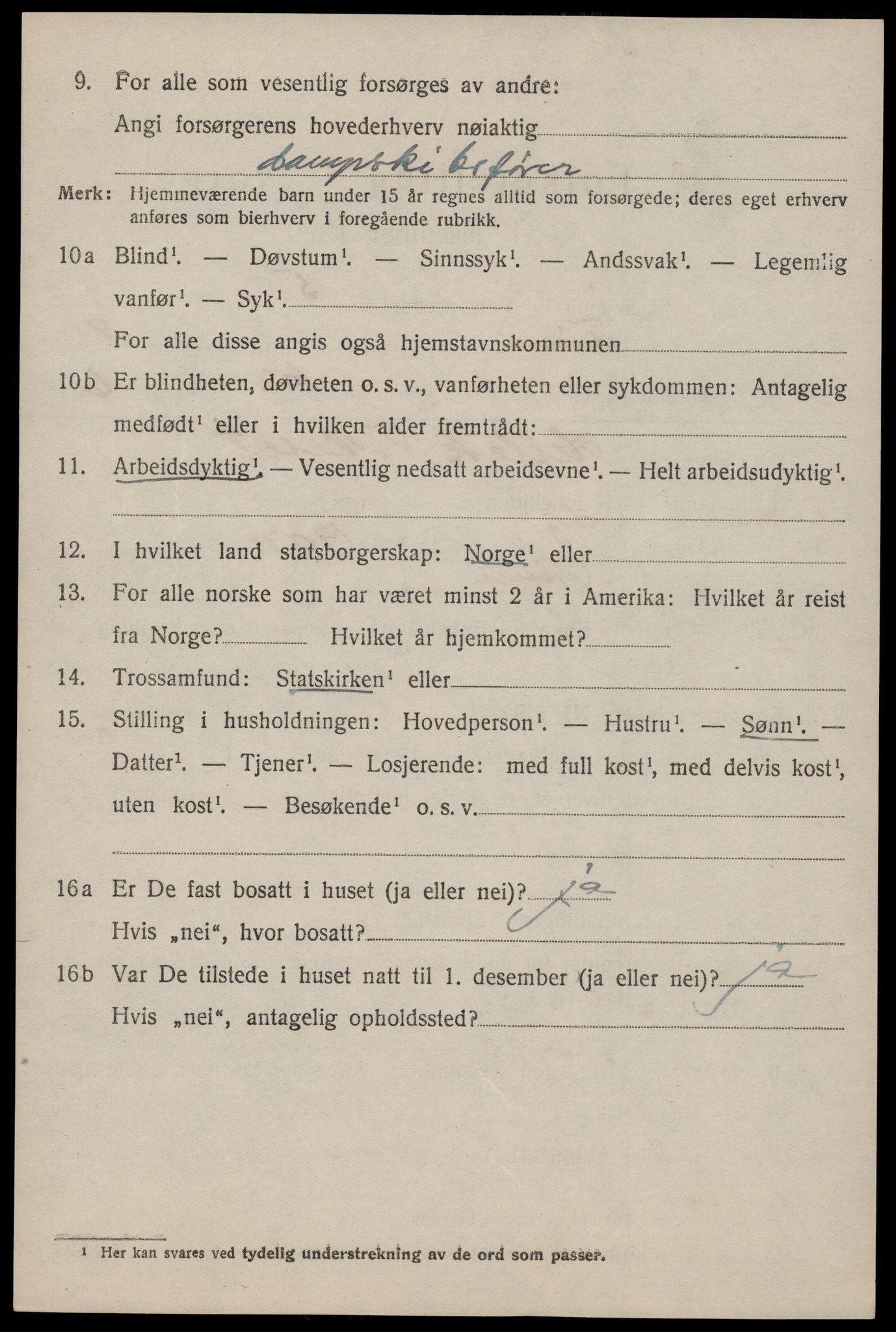 SAKO, 1920 census for Tinn, 1920, p. 5957