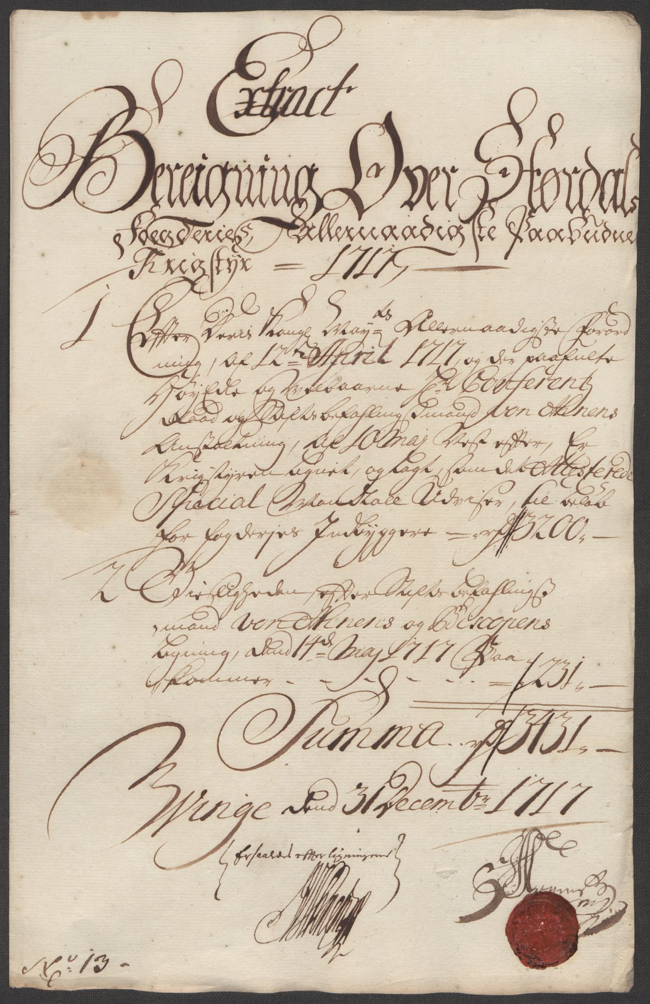 Rentekammeret inntil 1814, Reviderte regnskaper, Fogderegnskap, AV/RA-EA-4092/R62/L4207: Fogderegnskap Stjørdal og Verdal, 1717, p. 174