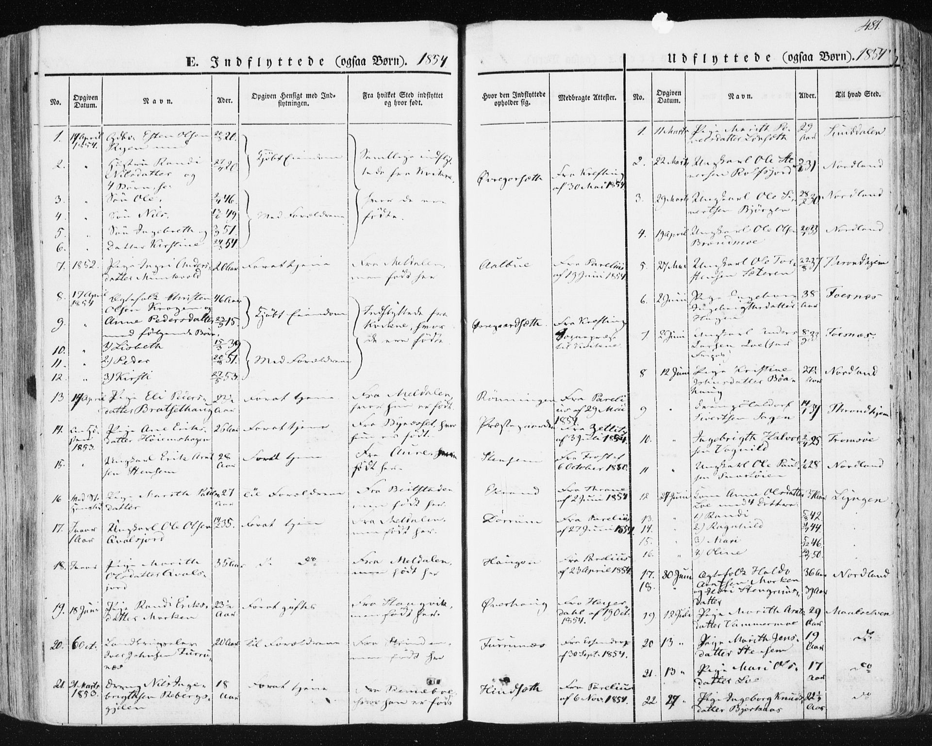 Ministerialprotokoller, klokkerbøker og fødselsregistre - Sør-Trøndelag, SAT/A-1456/678/L0899: Parish register (official) no. 678A08, 1848-1872, p. 481
