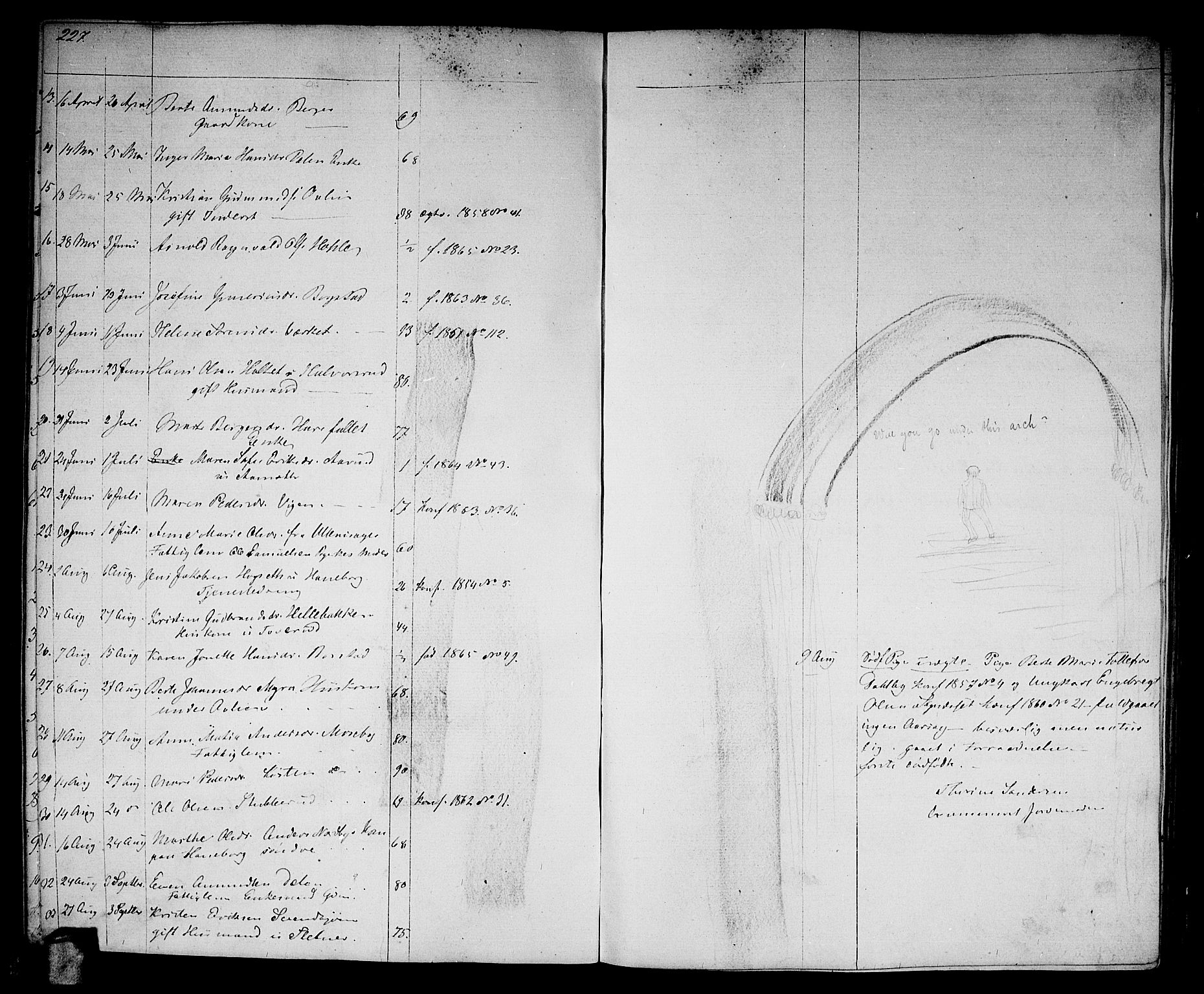 Aurskog prestekontor Kirkebøker, SAO/A-10304a/G/Ga/L0003: Parish register (copy) no. I 3, 1858-1883, p. 227