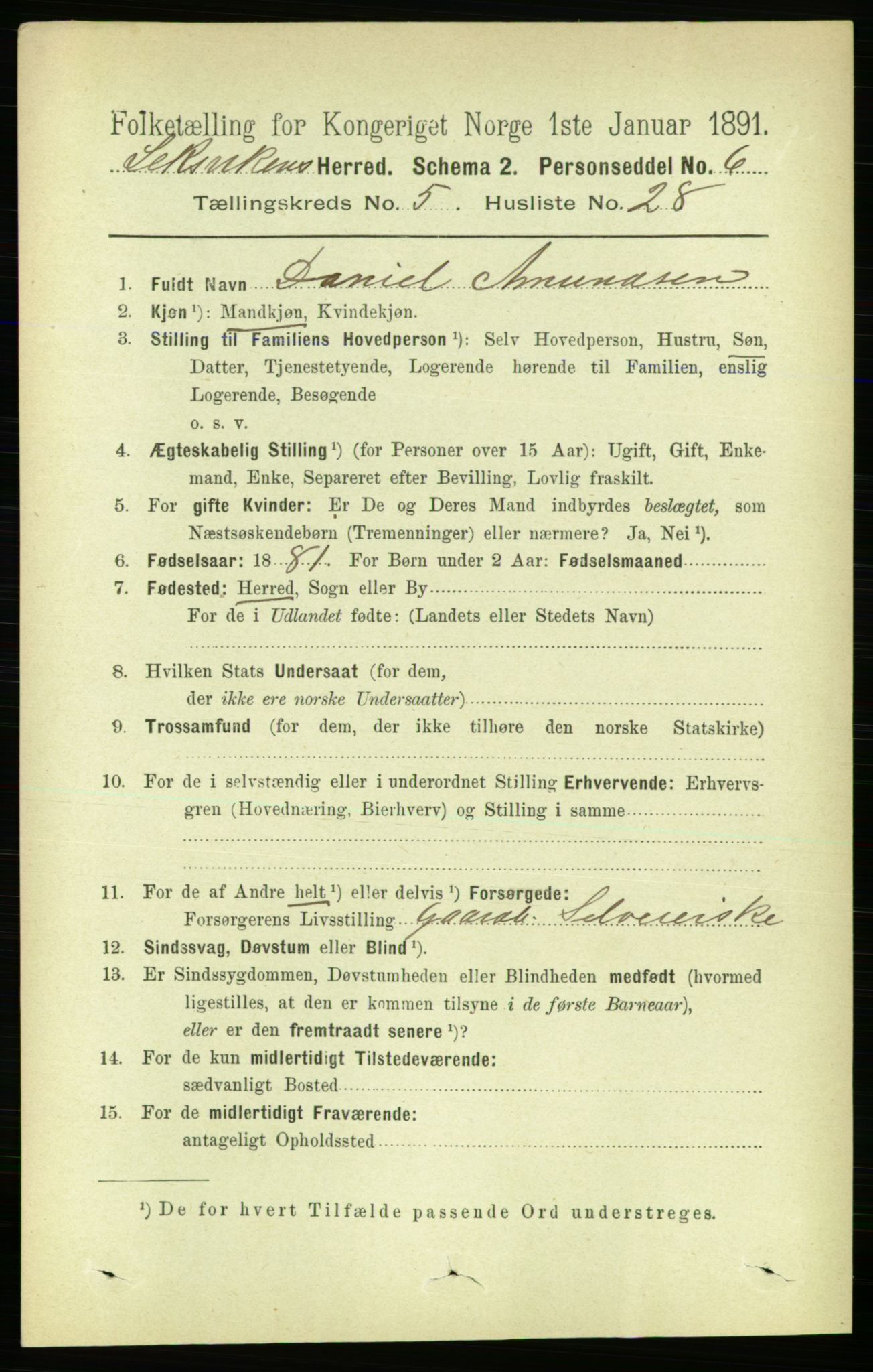 RA, 1891 census for 1718 Leksvik, 1891, p. 2746