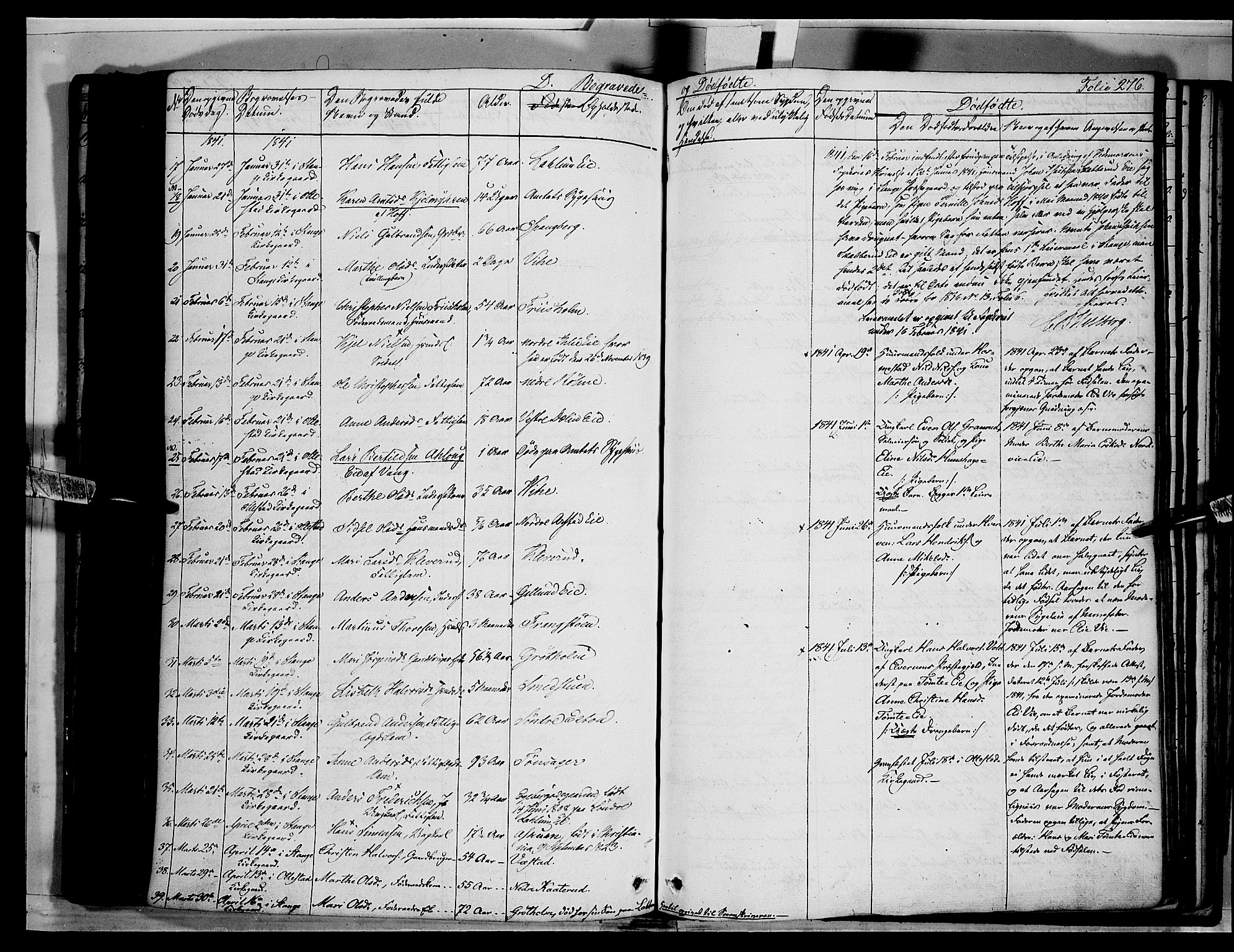 Stange prestekontor, AV/SAH-PREST-002/K/L0010: Parish register (official) no. 10, 1835-1845, p. 276