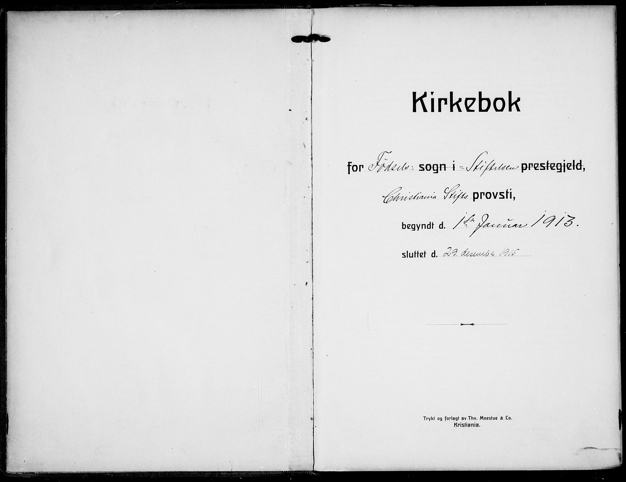 Rikshospitalet prestekontor Kirkebøker, AV/SAO-A-10309b/F/L0015: Parish register (official) no. 15, 1913-1915