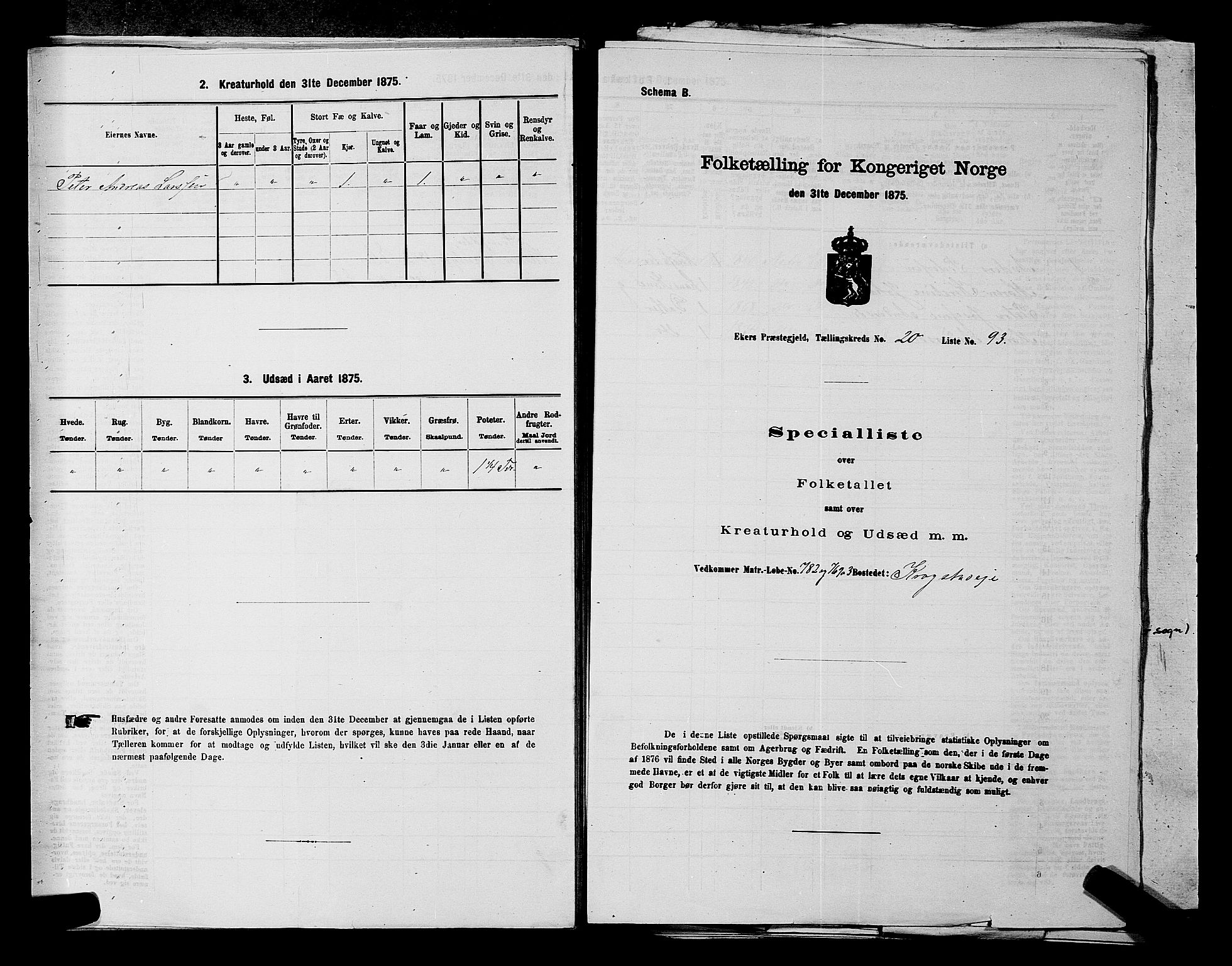 SAKO, 1875 census for 0624P Eiker, 1875, p. 3773