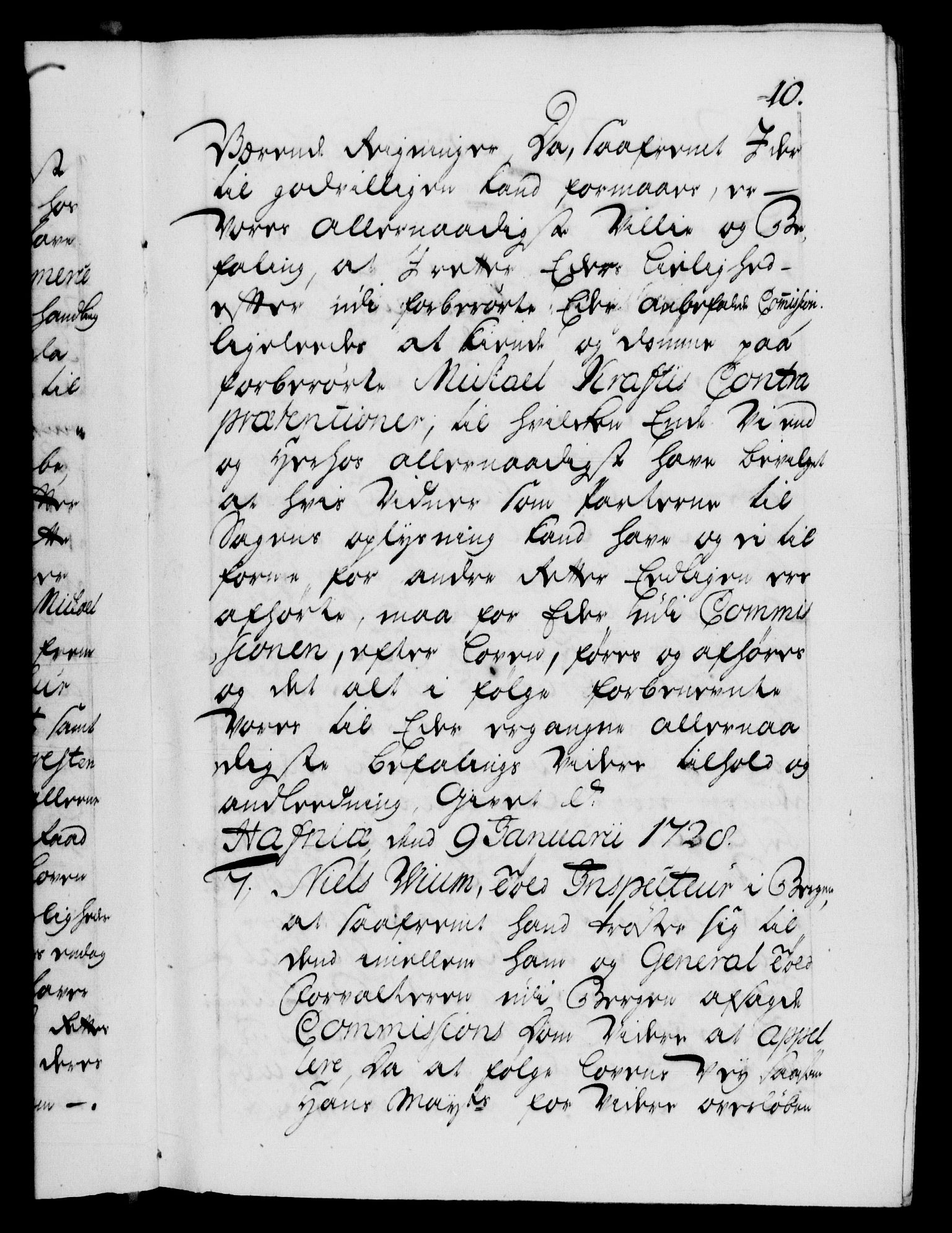 Danske Kanselli 1572-1799, AV/RA-EA-3023/F/Fc/Fca/Fcab/L0024: Norske tegnelser, 1728-1730, p. 10a