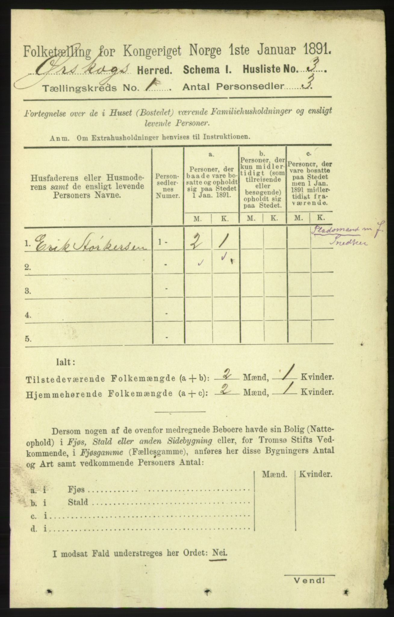 RA, 1891 census for 1527 Ørskog, 1891, p. 18