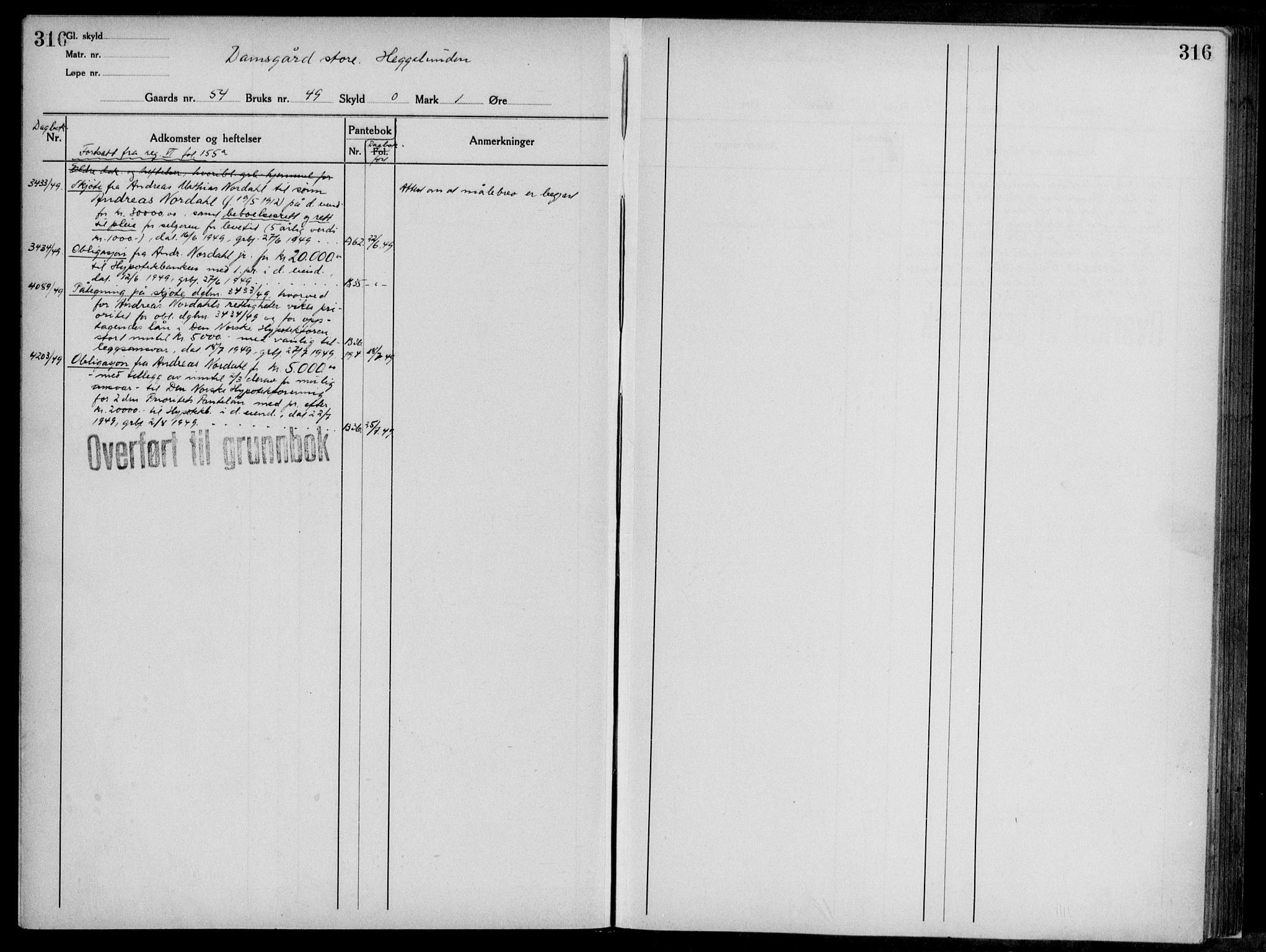 Midhordland sorenskriveri, AV/SAB-A-3001/1/G/Ga/Gab/L0117: Mortgage register no. II.A.b.117, p. 316