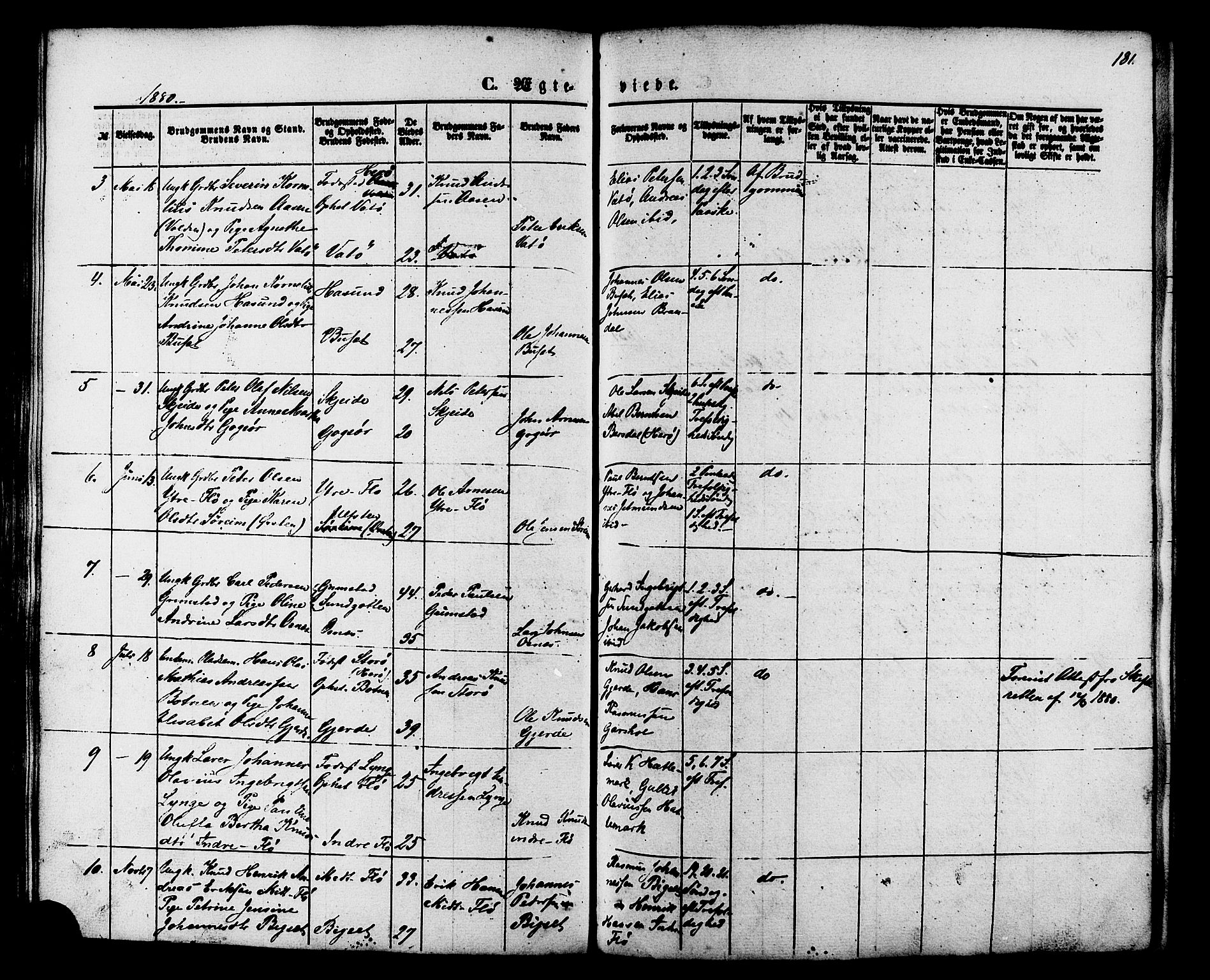 Ministerialprotokoller, klokkerbøker og fødselsregistre - Møre og Romsdal, AV/SAT-A-1454/509/L0105: Parish register (official) no. 509A03, 1848-1882, p. 181