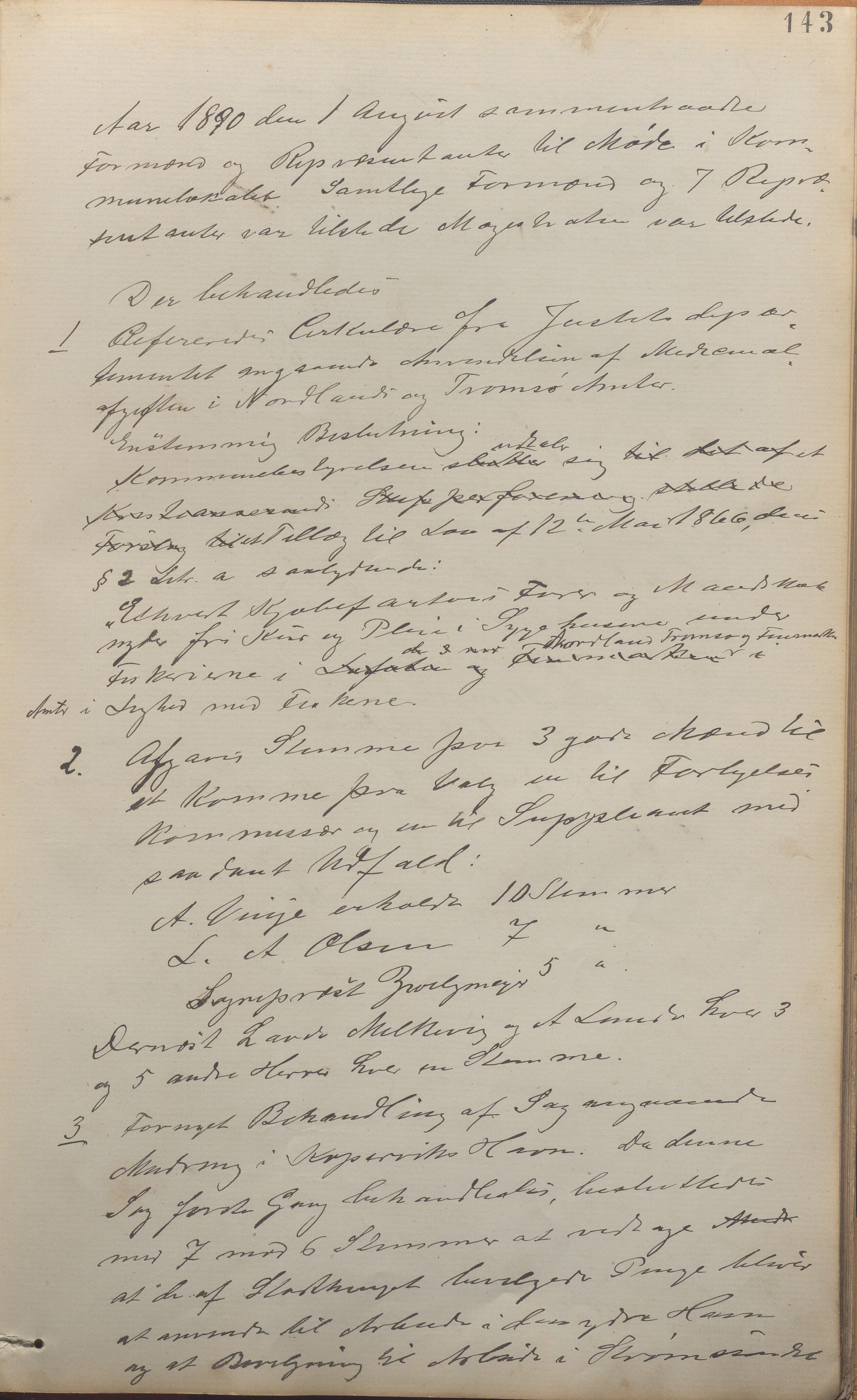 Kopervik Kommune - Formannskapet og Bystyret, IKAR/K-102468/A/Aa/L0002: Møtebok, 1874-1894, p. 143a