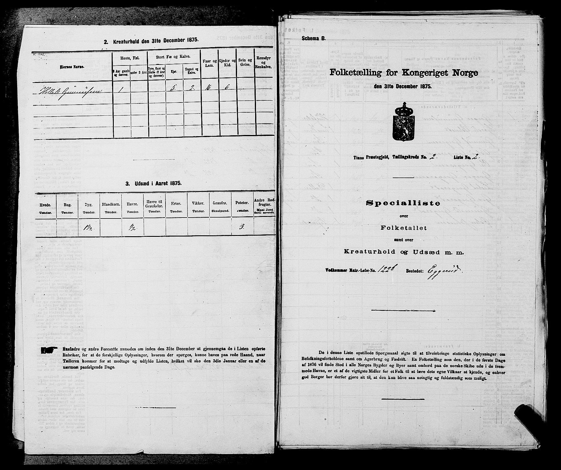 SAKO, 1875 census for 0826P Tinn, 1875, p. 169