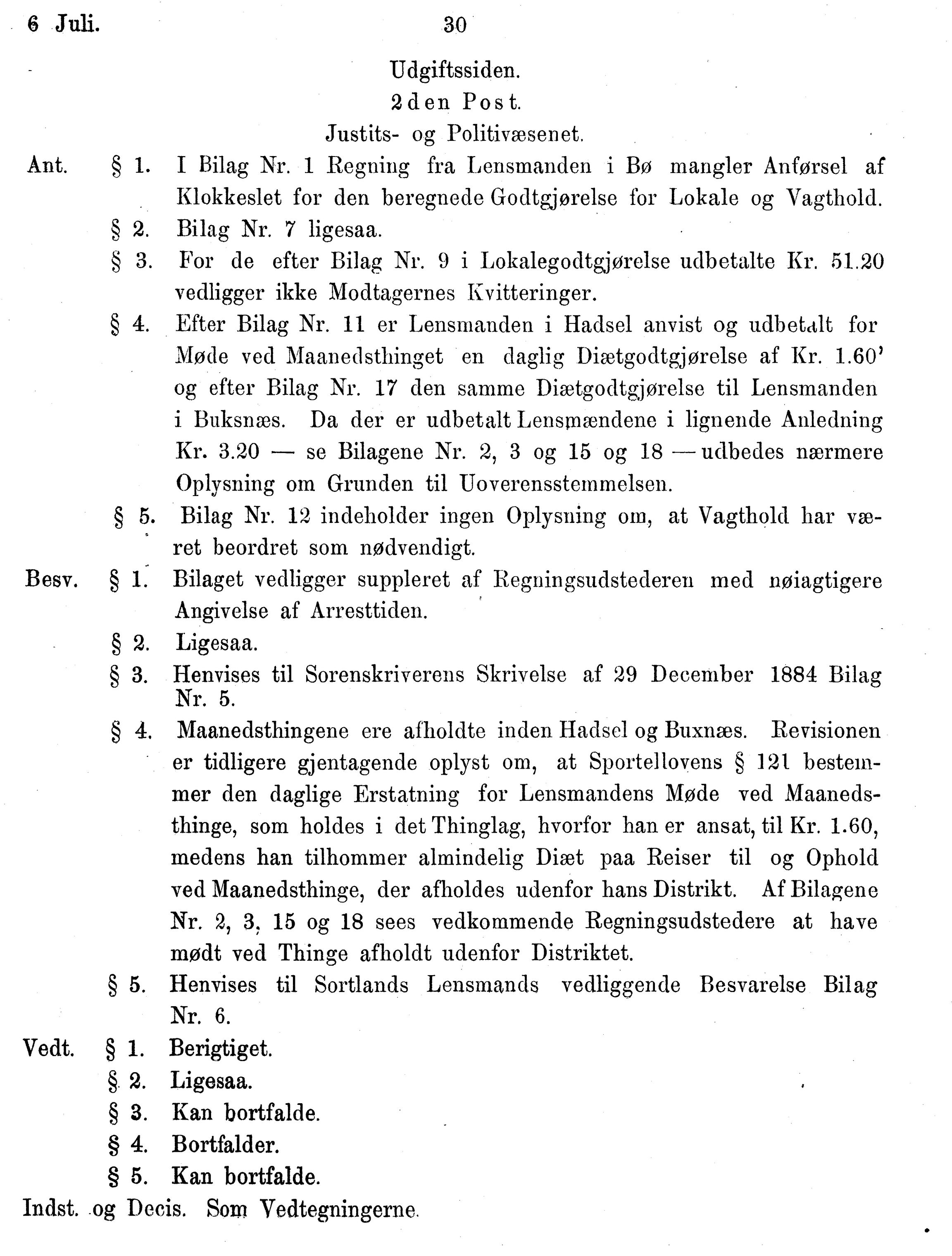 Nordland Fylkeskommune. Fylkestinget, AIN/NFK-17/176/A/Ac/L0014: Fylkestingsforhandlinger 1881-1885, 1881-1885