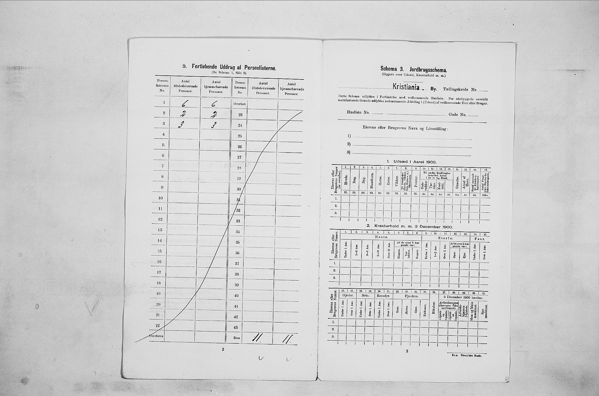 SAO, 1900 census for Kristiania, 1900, p. 43832