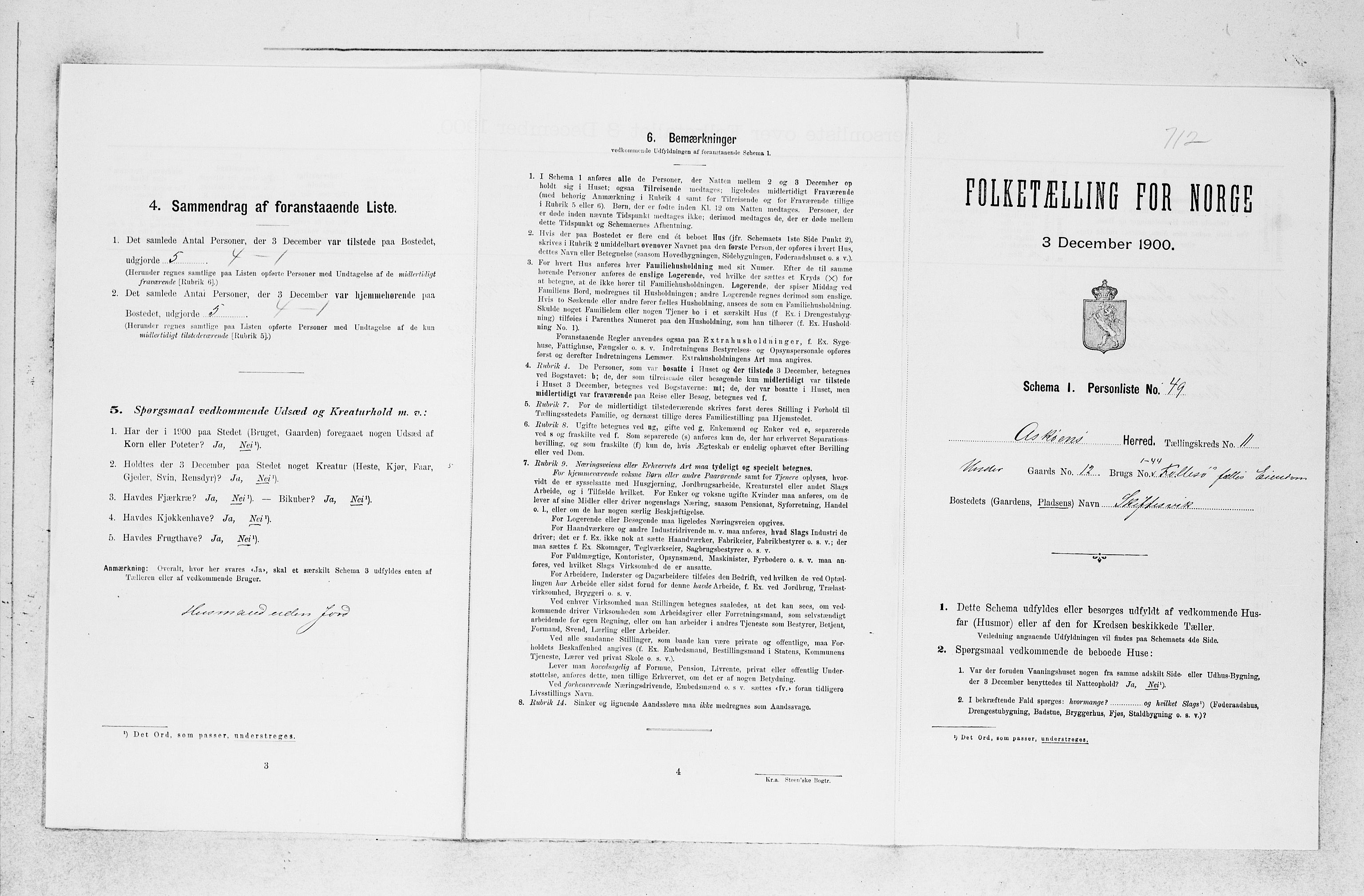 SAB, 1900 census for Askøy, 1900, p. 1568