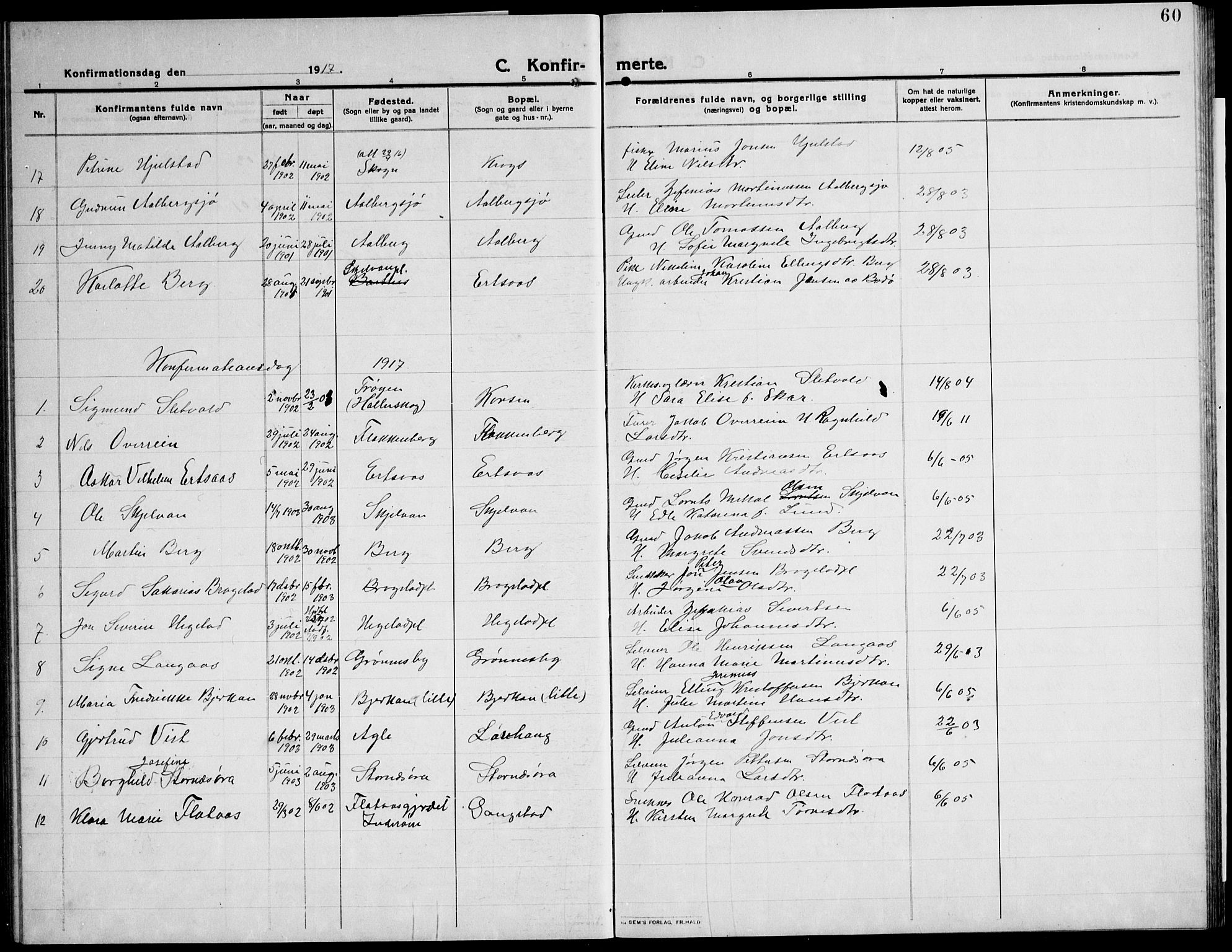Ministerialprotokoller, klokkerbøker og fødselsregistre - Nord-Trøndelag, SAT/A-1458/732/L0319: Parish register (copy) no. 732C03, 1911-1945, p. 60