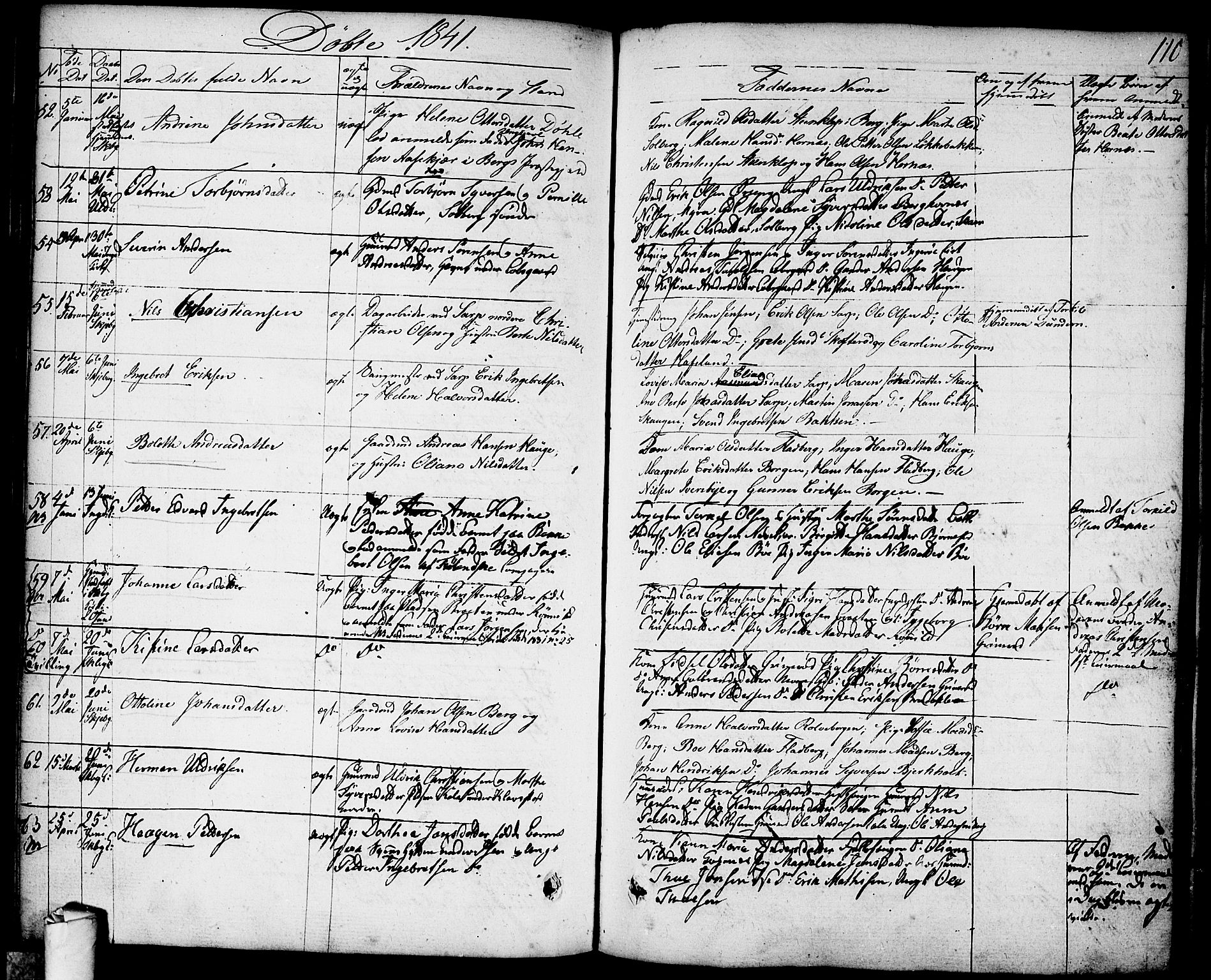 Skjeberg prestekontor Kirkebøker, AV/SAO-A-10923/F/Fa/L0005: Parish register (official) no. I 5, 1830-1845, p. 110