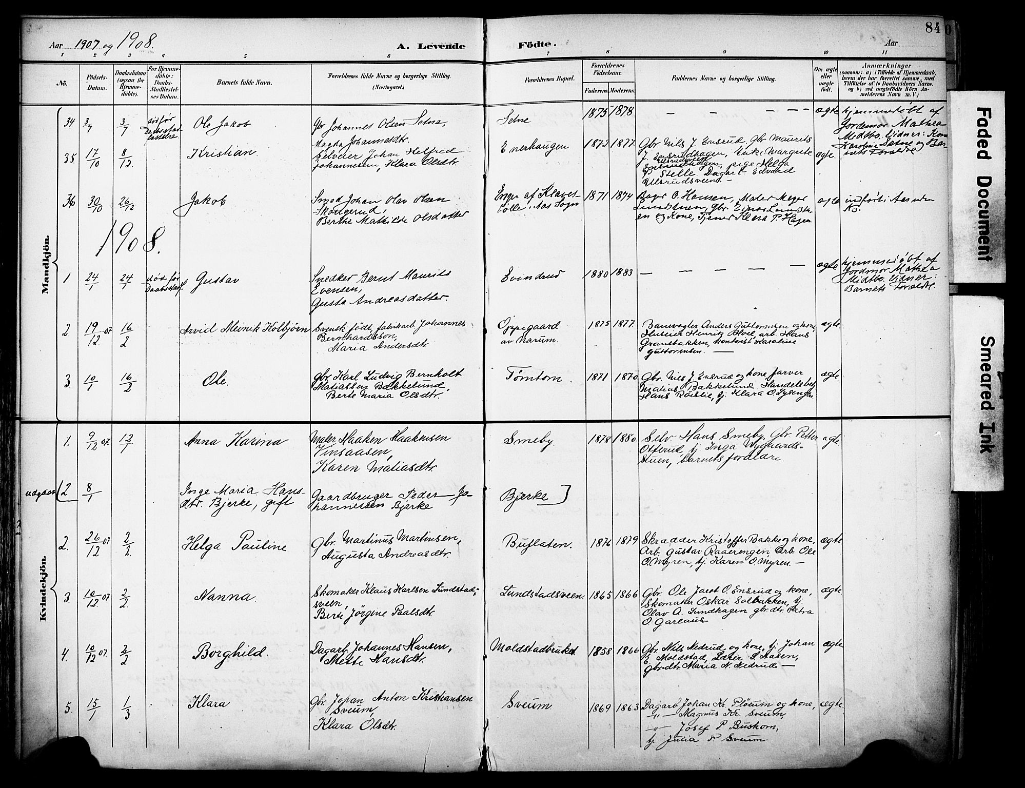 Vestre Toten prestekontor, SAH/PREST-108/H/Ha/Haa/L0013: Parish register (official) no. 13, 1895-1911, p. 84
