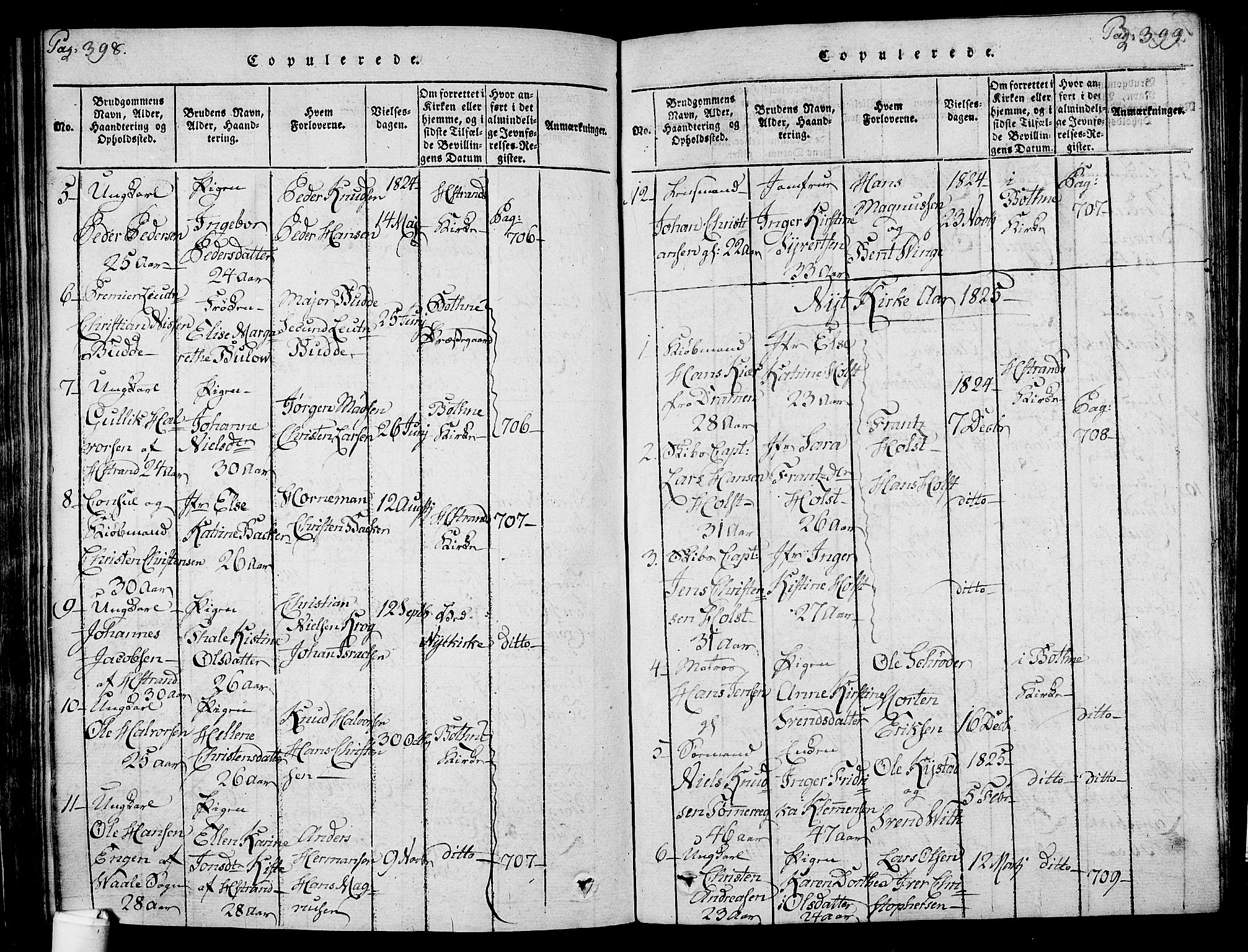 Holmestrand kirkebøker, SAKO/A-346/F/Fa/L0001: Parish register (official) no. 1, 1814-1840, p. 398-399
