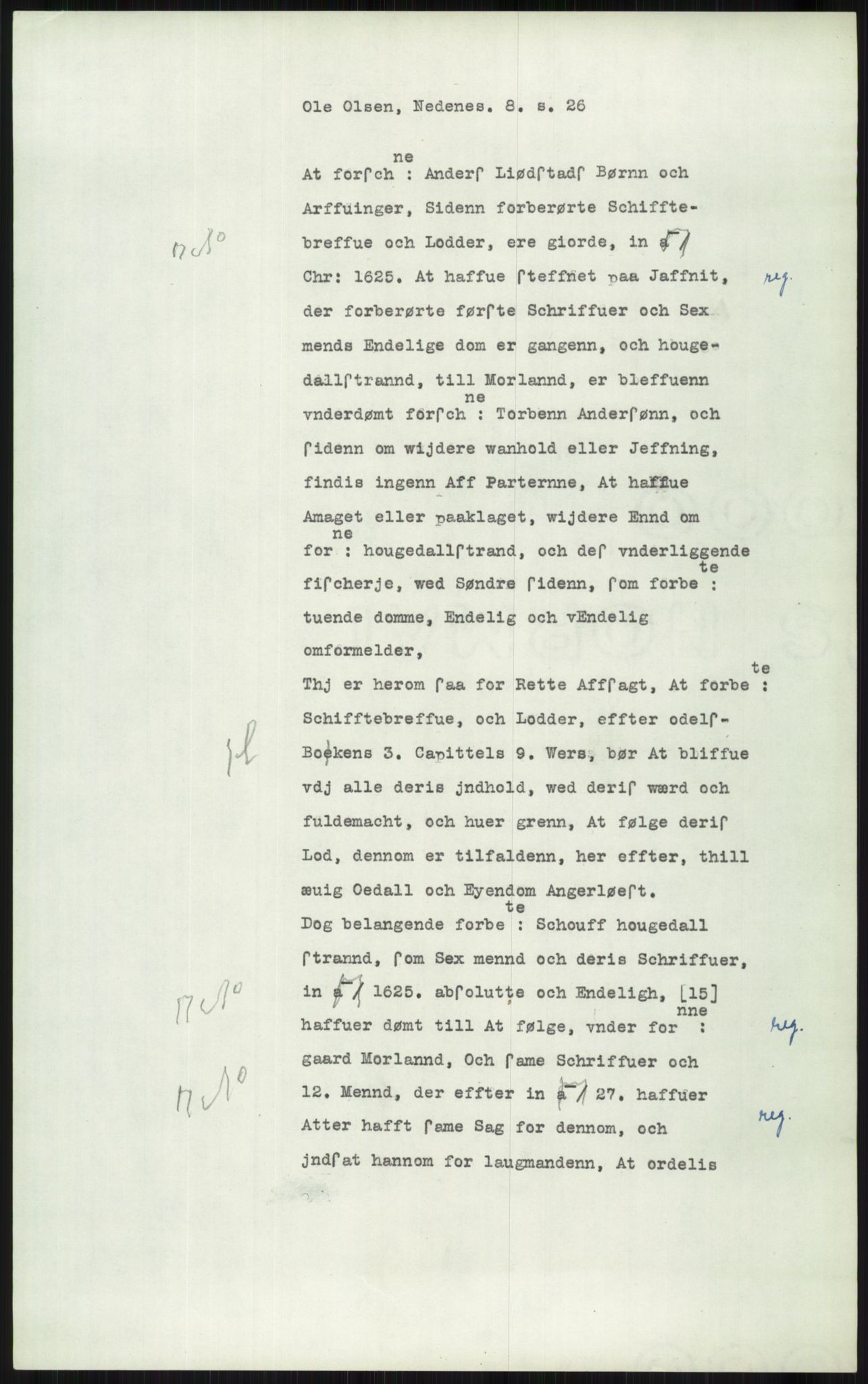 Samlinger til kildeutgivelse, Diplomavskriftsamlingen, AV/RA-EA-4053/H/Ha, p. 3000