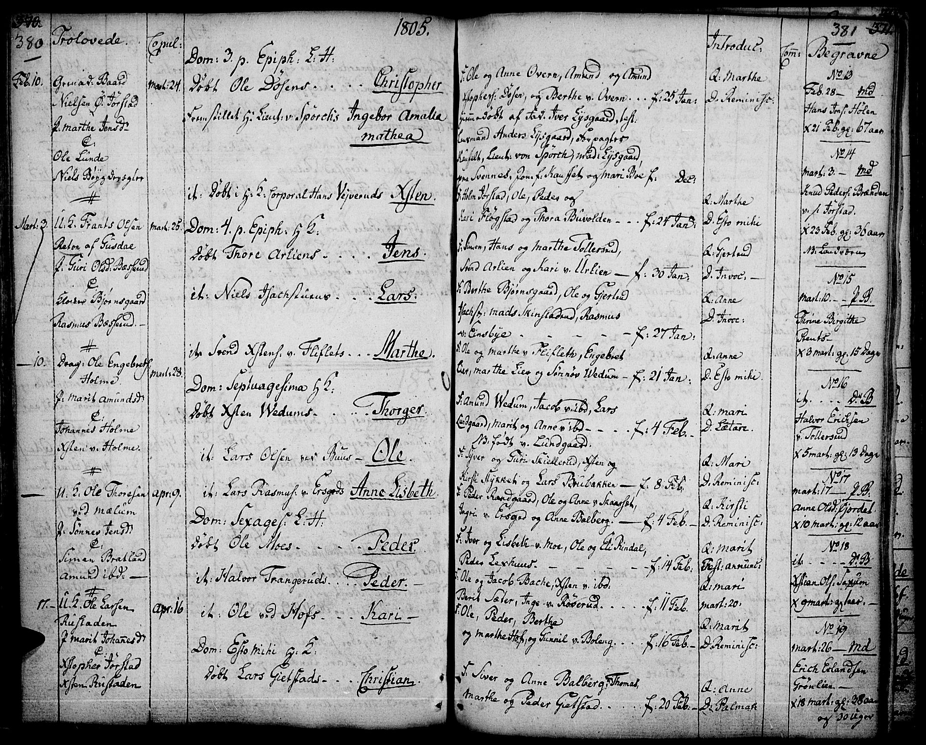 Fåberg prestekontor, AV/SAH-PREST-086/H/Ha/Haa/L0002: Parish register (official) no. 2, 1775-1818, p. 380-381