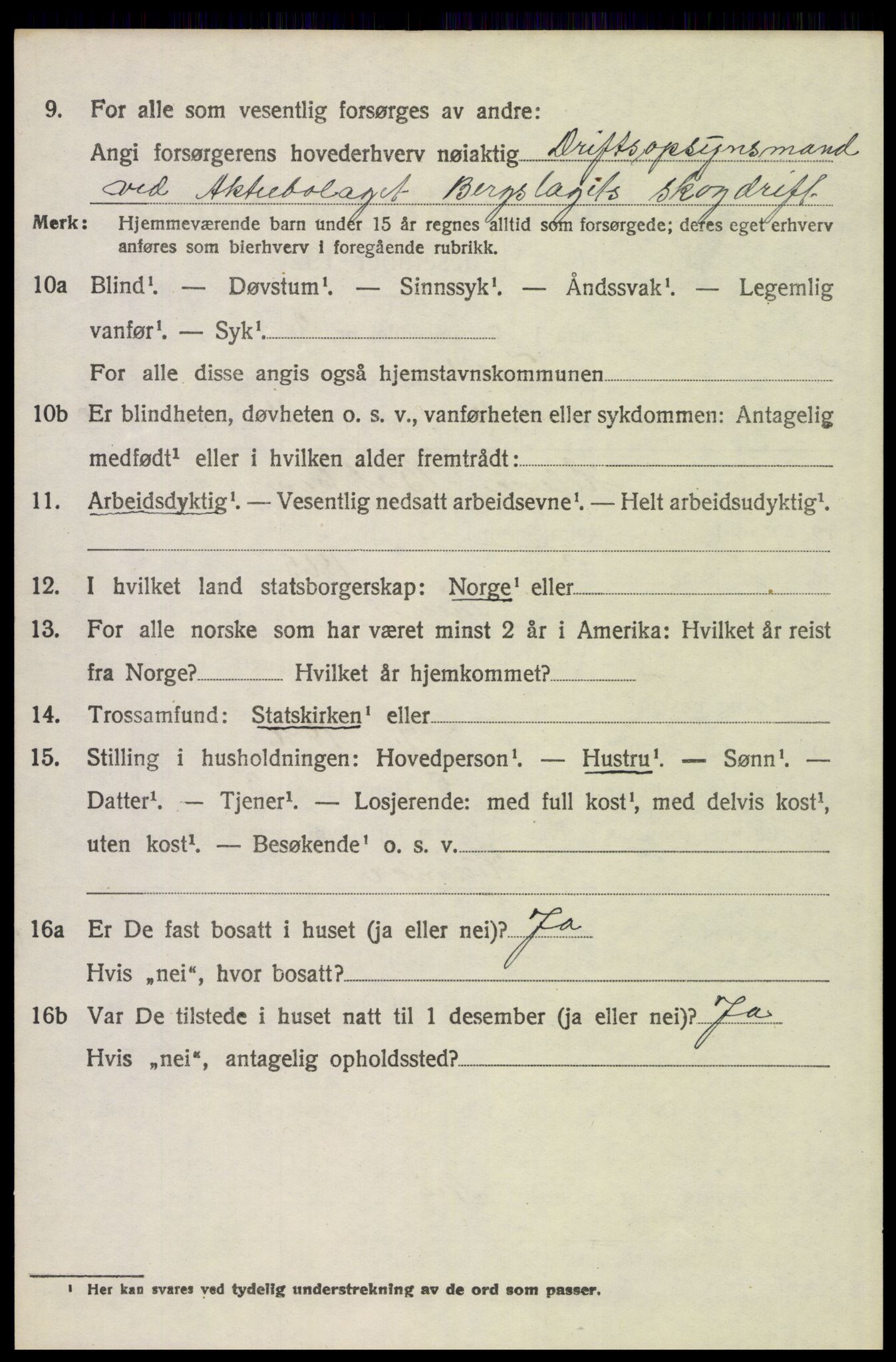 SAH, 1920 census for Trysil, 1920, p. 6666