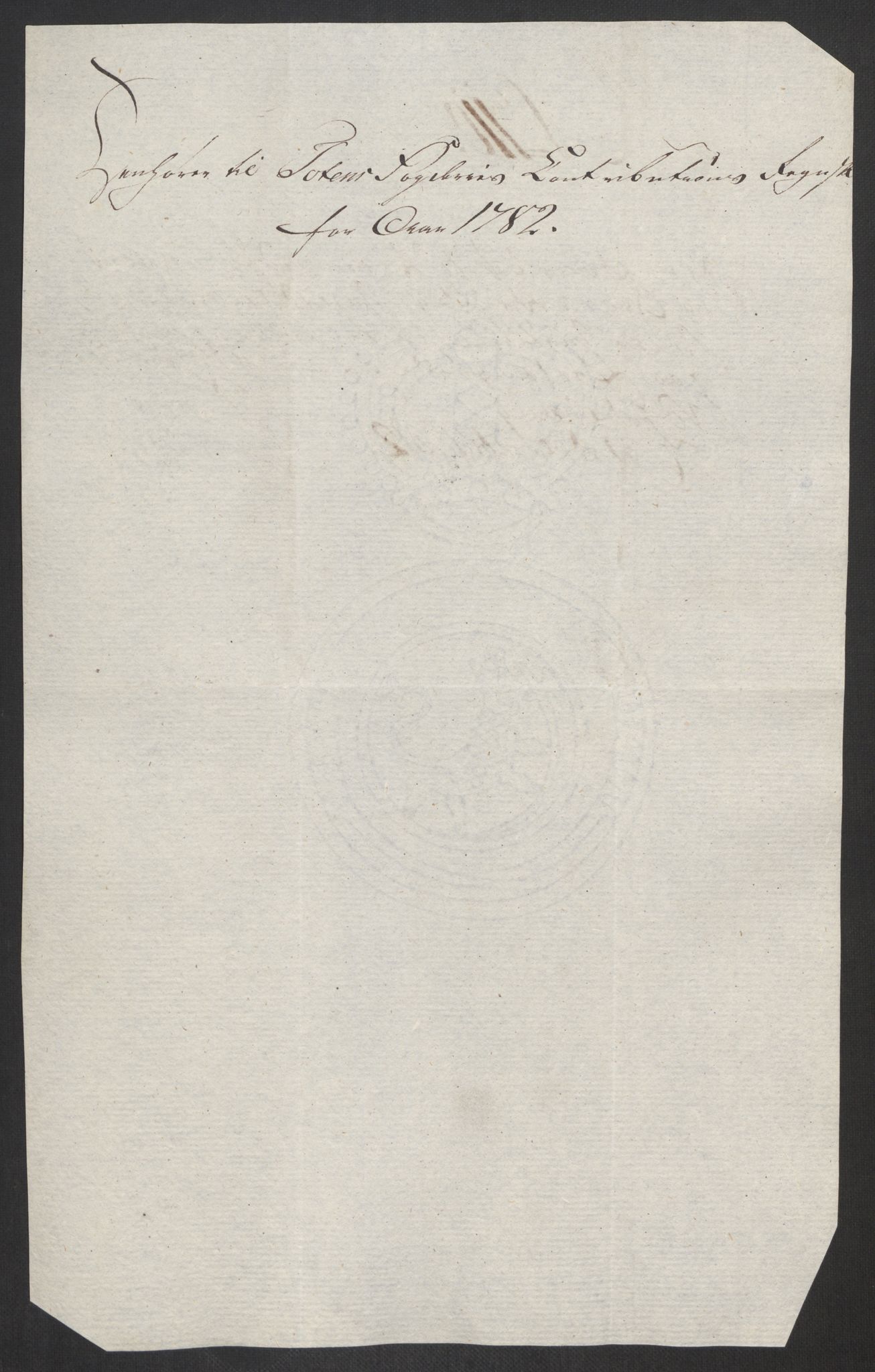 Rentekammeret inntil 1814, Reviderte regnskaper, Fogderegnskap, AV/RA-EA-4092/R19/L1369: Fogderegnskap Toten, Hadeland og Vardal, 1782, p. 332