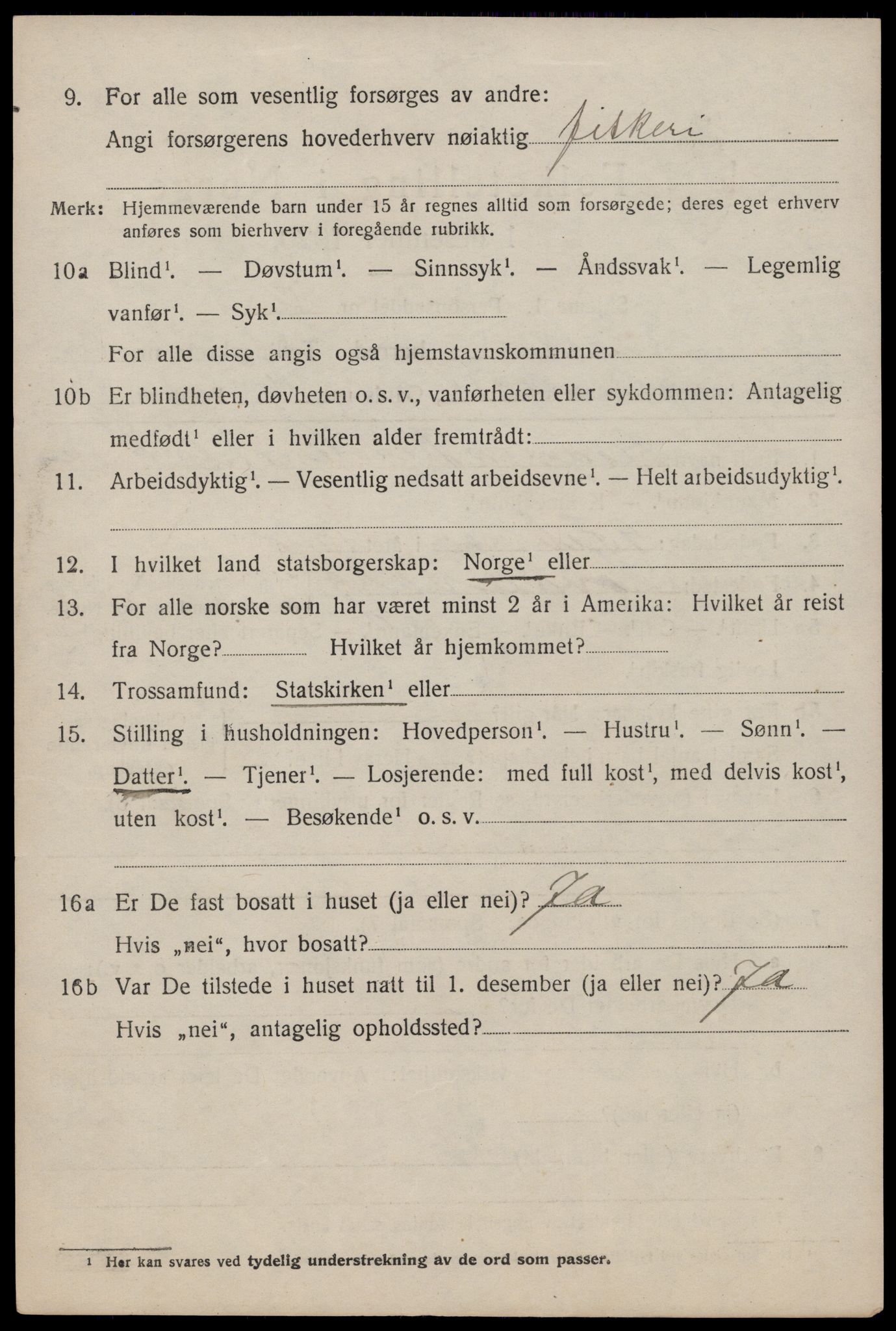 SAST, 1920 census for Avaldsnes, 1920, p. 1820